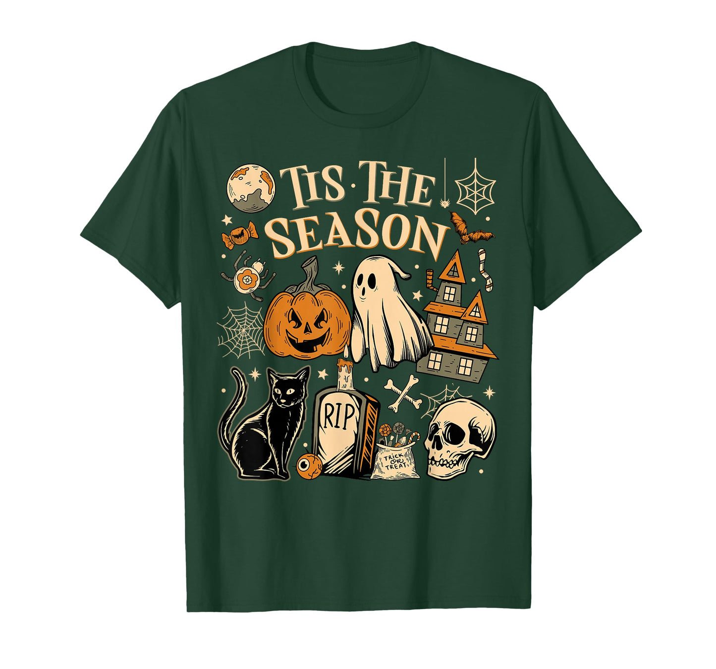 Halloween Vibes Spooky Season Pumpkin Witch Tis The Season T-Shirt