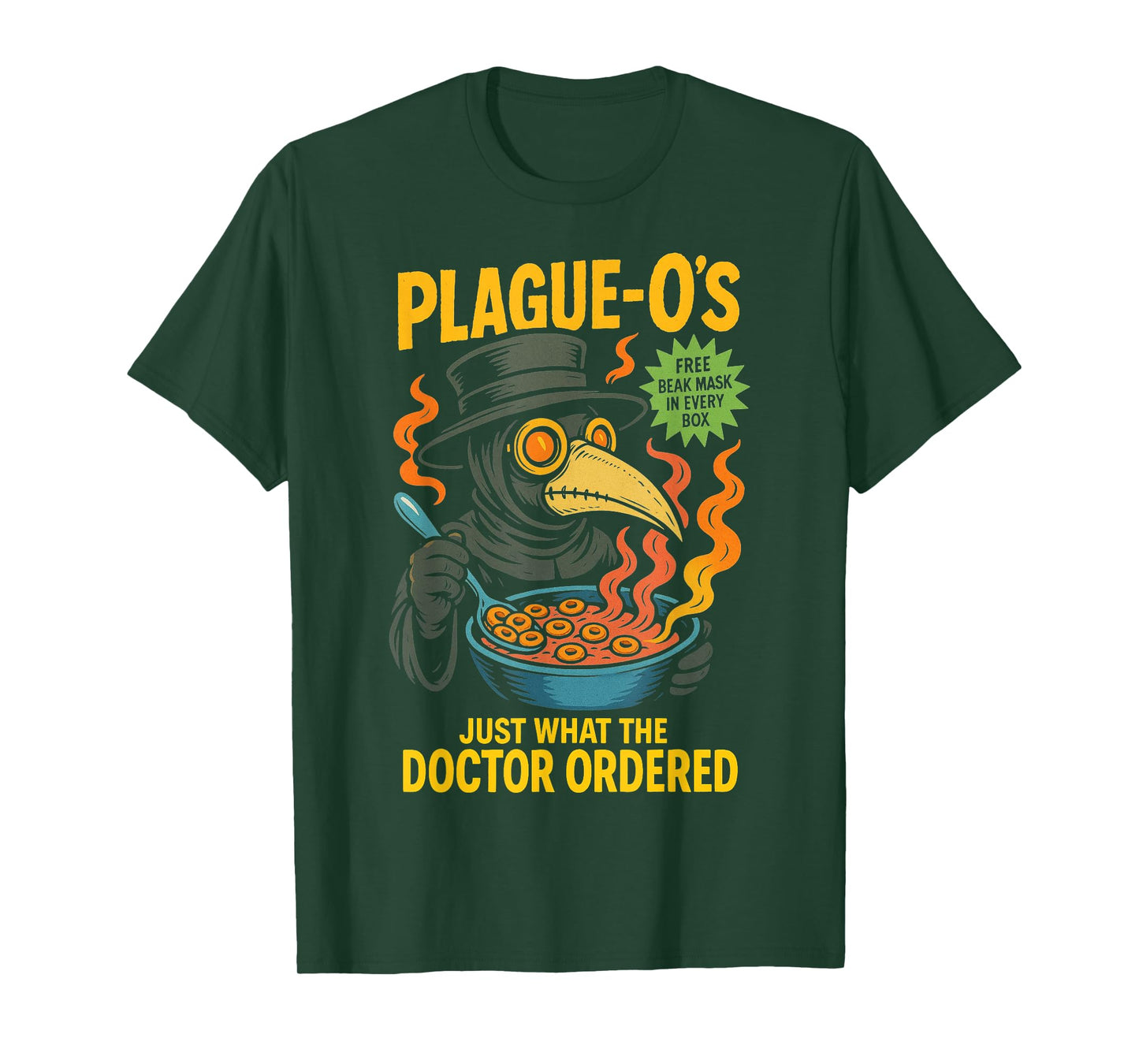 Plague Doctor Cereal Parody Funny Dark Humor Gift T-Shirt