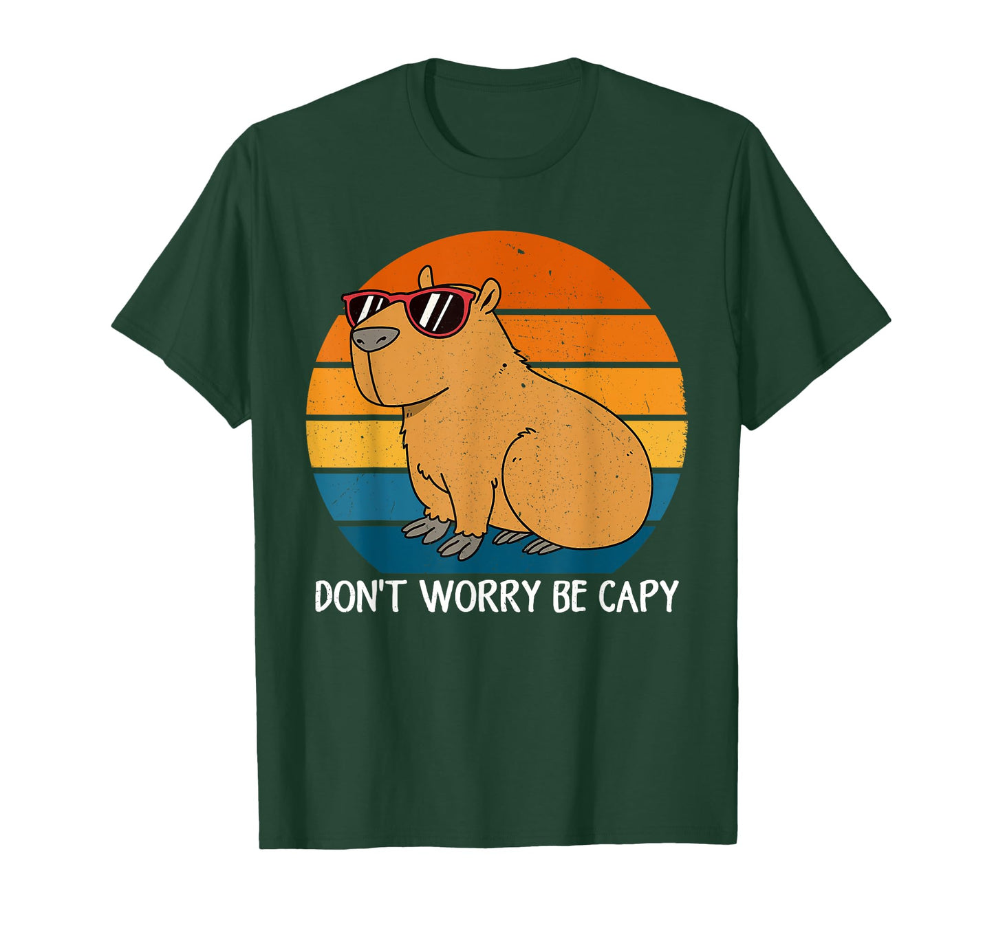 Dont Worry Be Capy Funny Capybara Lover Men Women Boys Girls T-Shirt