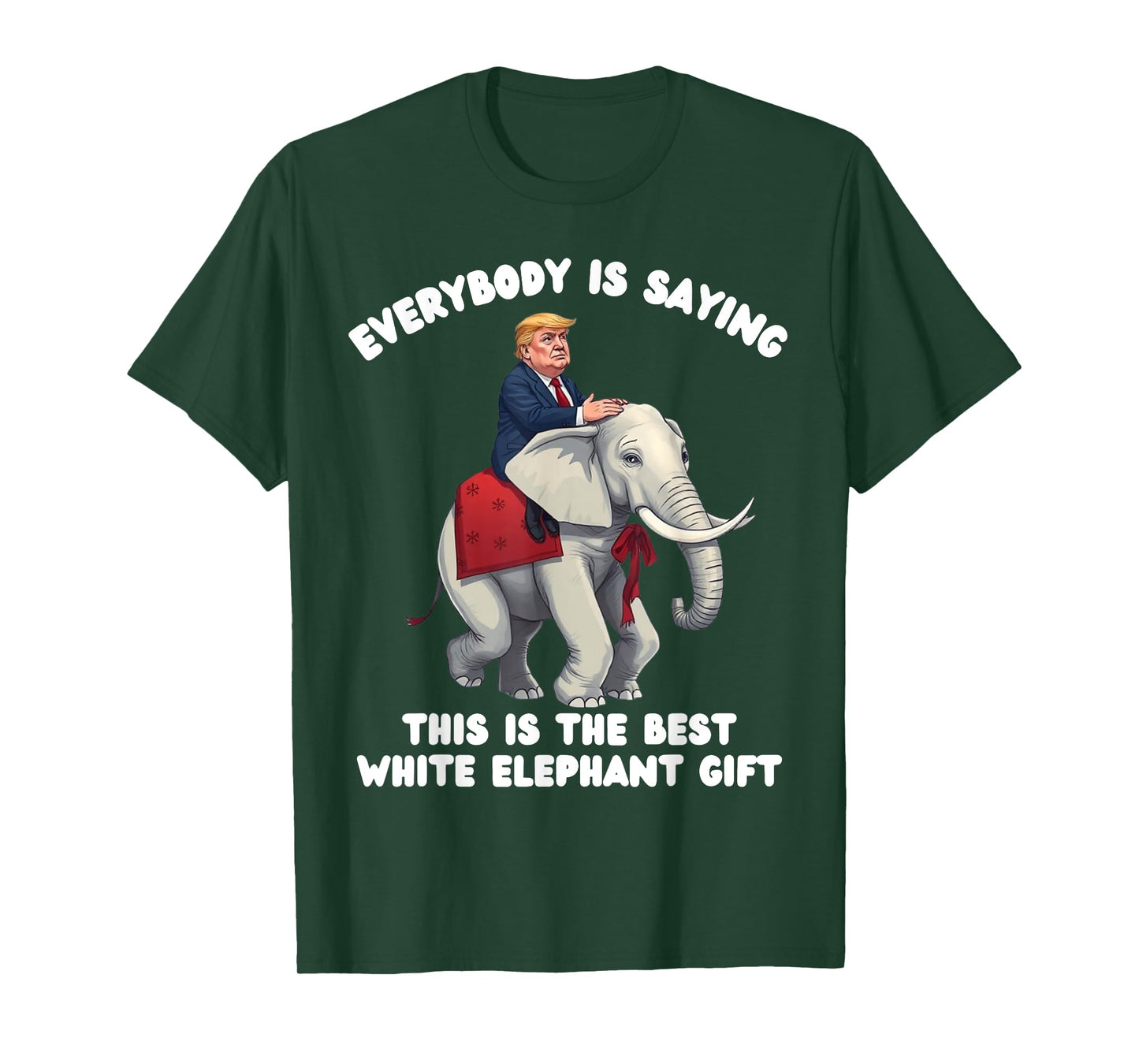 Funny White Elephant Gag Wrapped Elephant Dumb T-Shirt