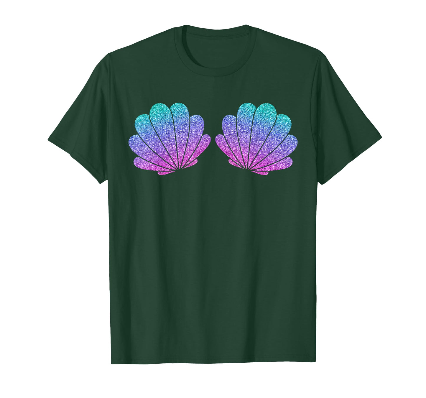 Sea Shell Bra Mermaid Birthday Beach Party Halloween Costume T-Shirt