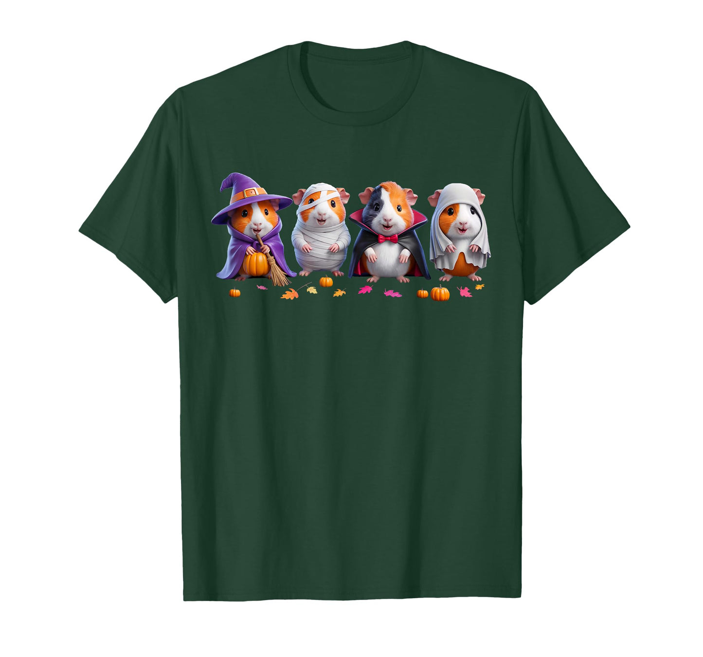 Cute Guinea Pig Witch Mummy Halloween Ghost Guinea Pig Lover T-Shirt
