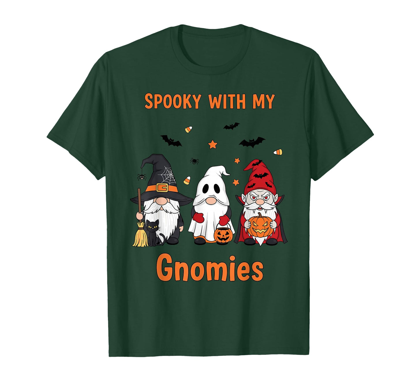 Halloween Gnome Costume Squad Witch Ghost Vampire T-Shirt