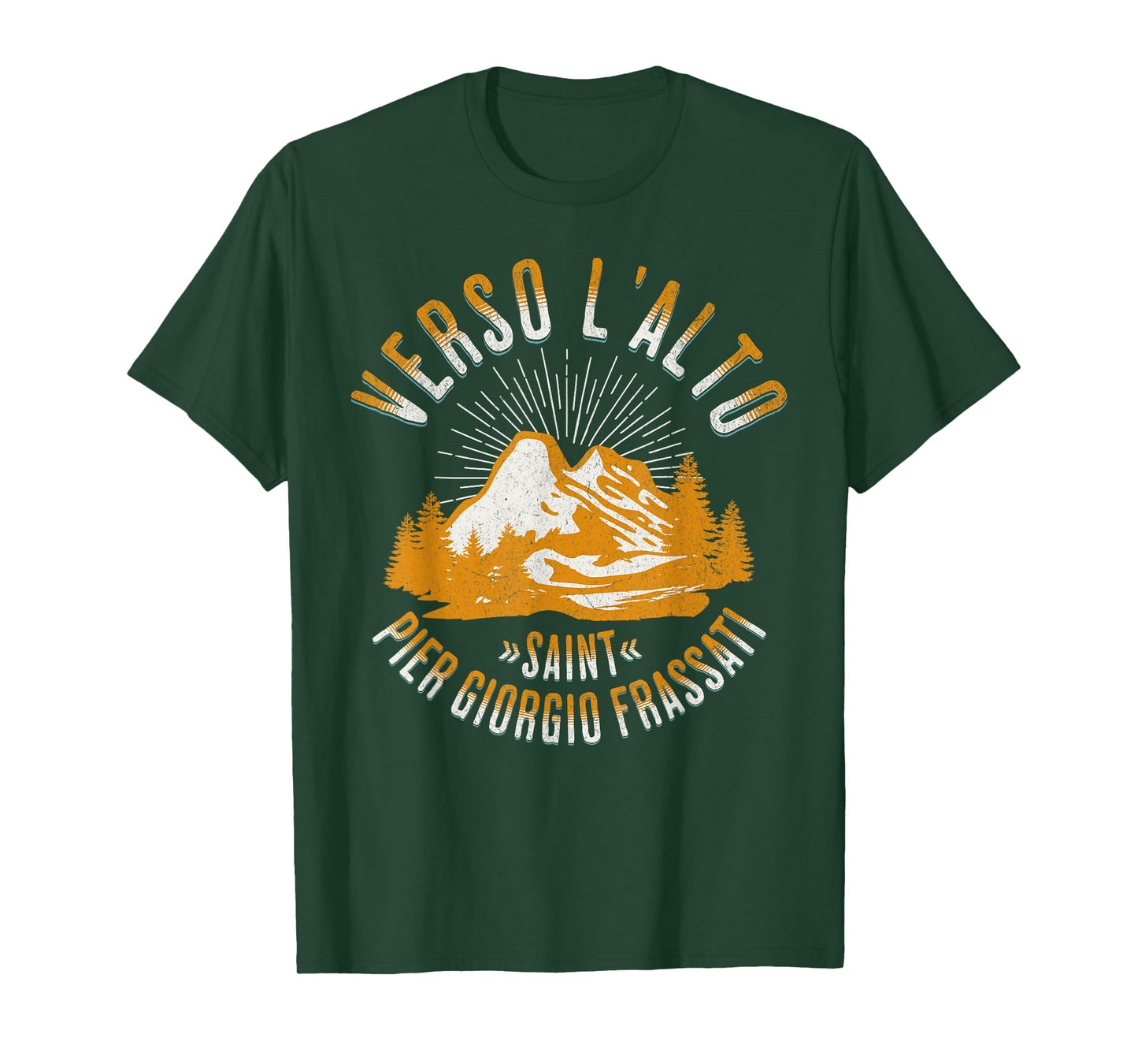 St Pier Giorgio Frassati Verso L'alto Mountains Climber T-Shirt