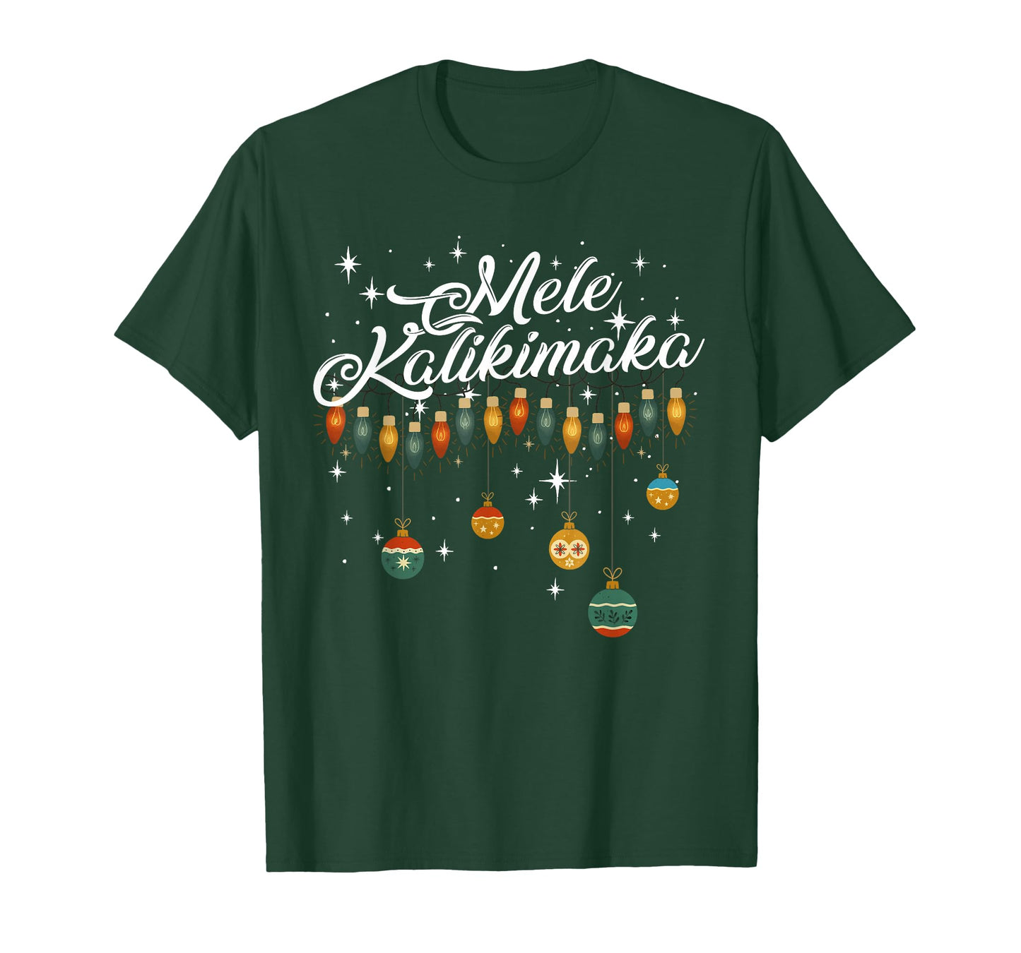 Retro Mele Kalikimaka Hawaiian Family Christmas Party T-Shirt