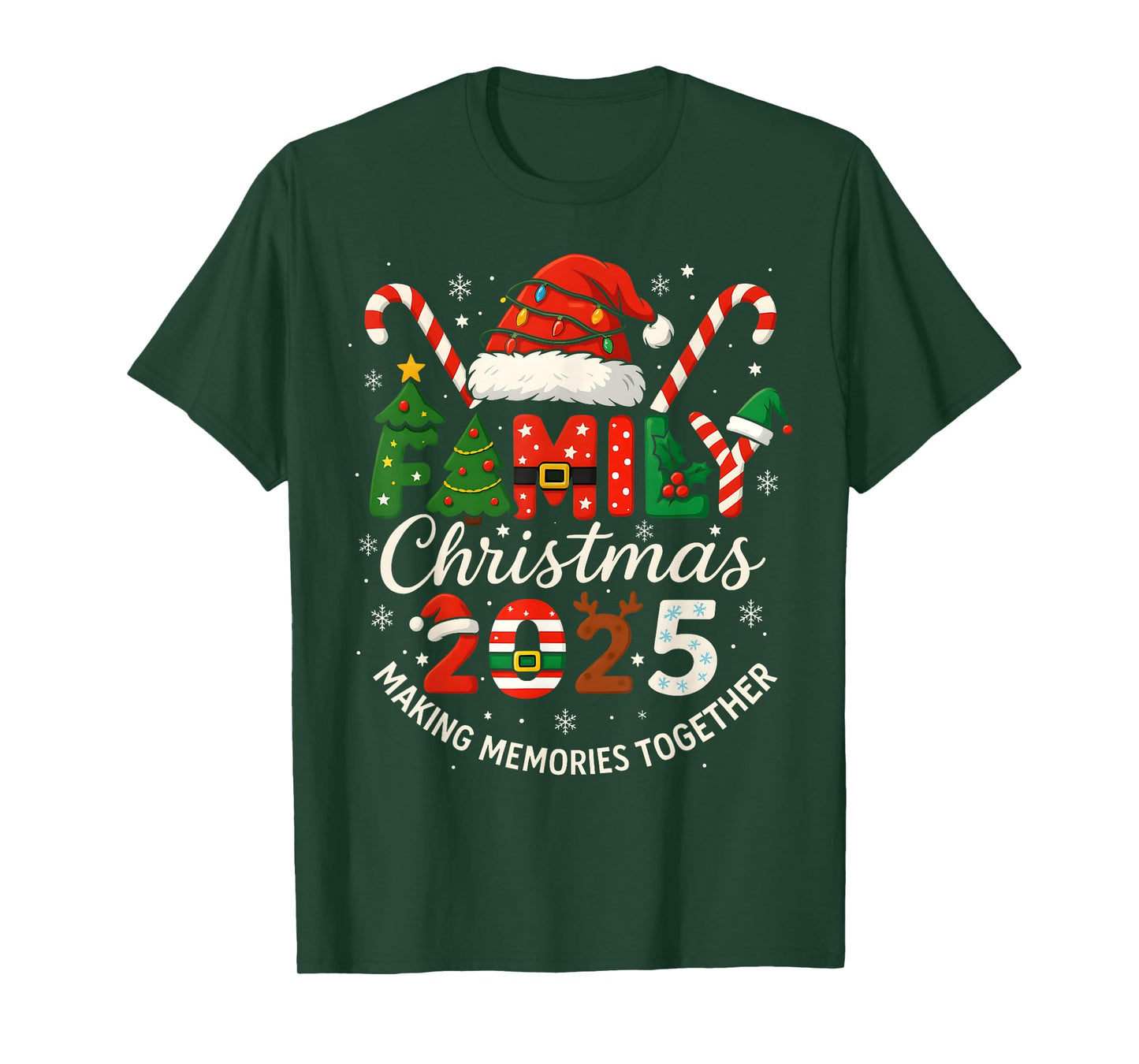 Family Christmas 2025 Matching Xmas Outfit Making Memories T-Shirt