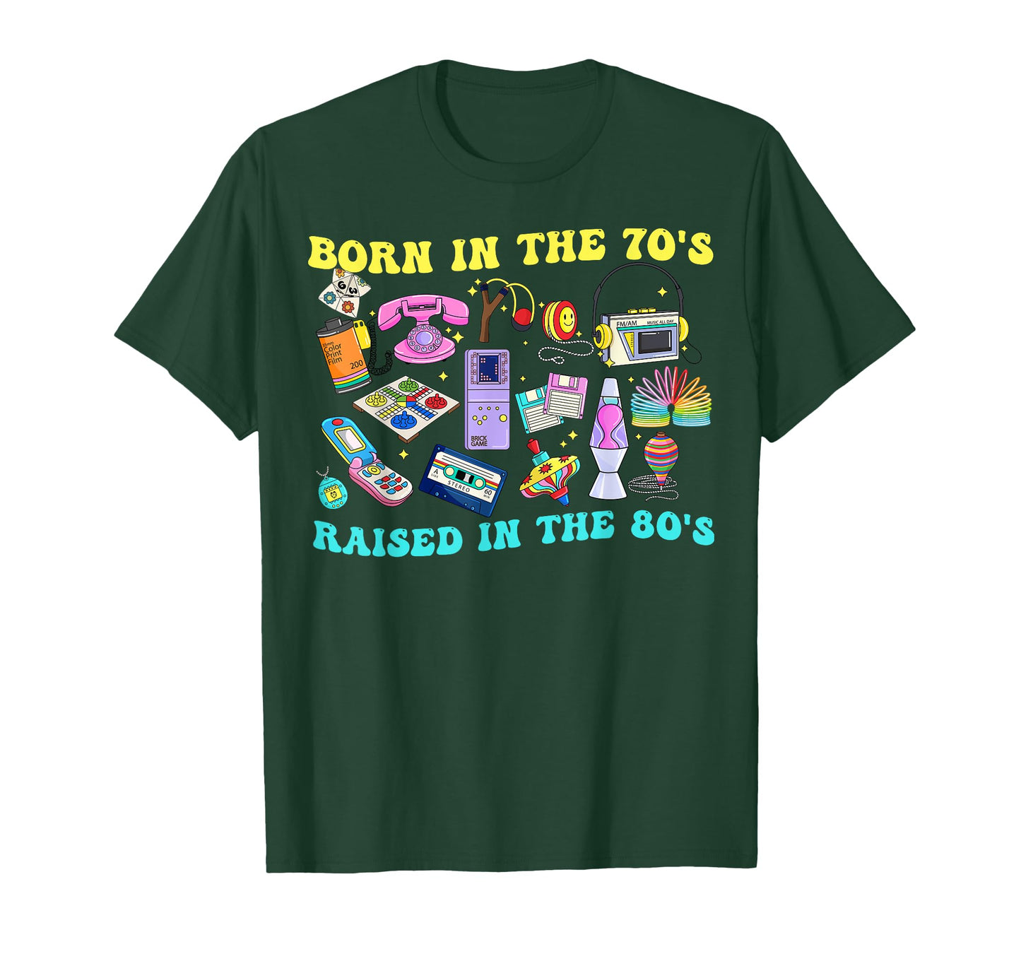 Born In The 70's Raised In The 80's & 1980s Vintage T-Shirt