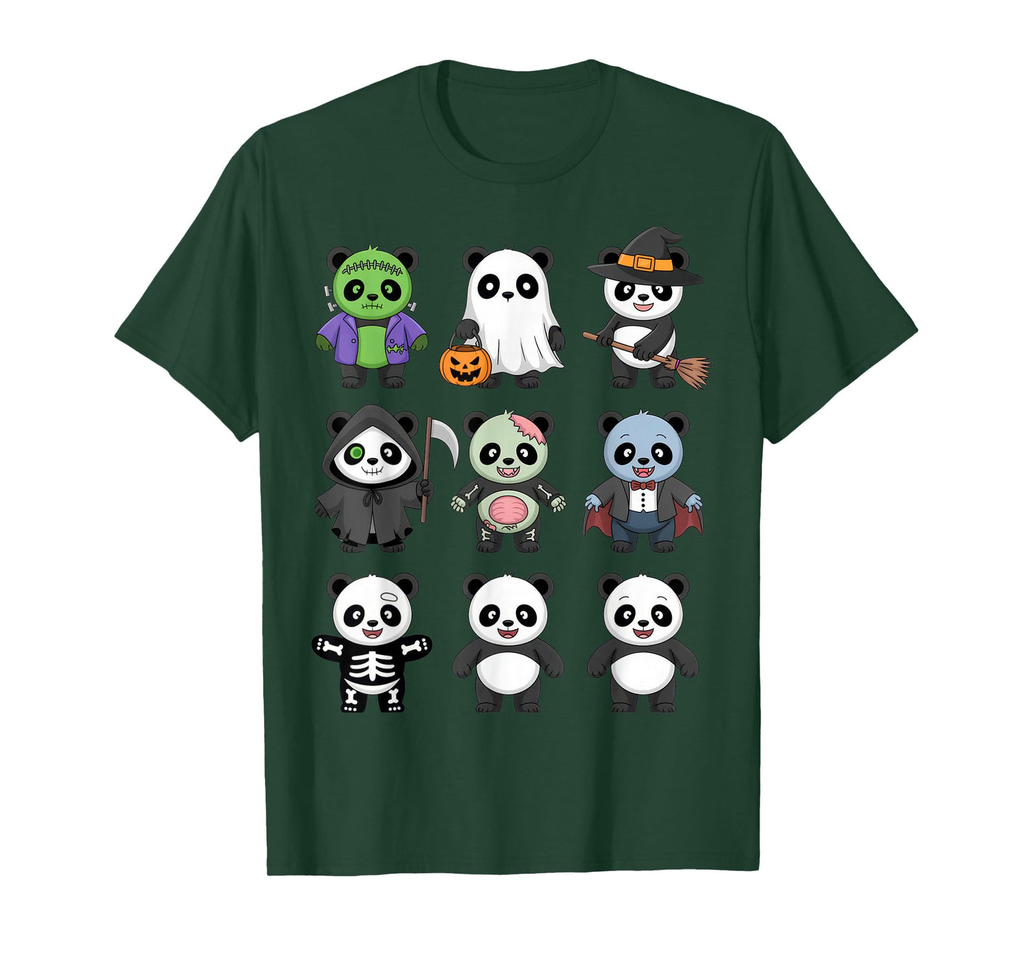 Cute Panda Costumes for Halloween Fun Kids Dress Up Party T-Shirt