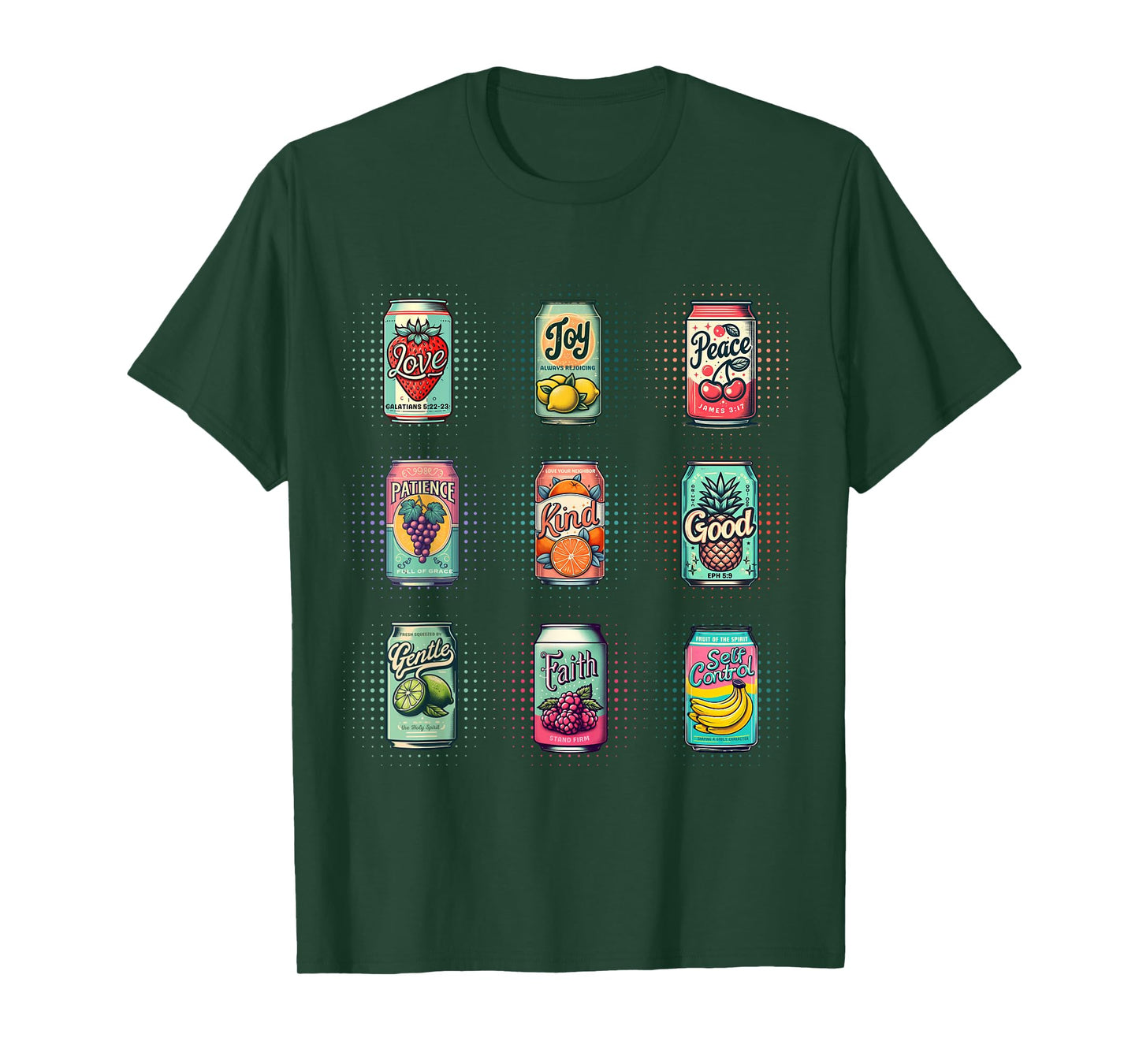 Retro Christian Vintage Fruit of the Spirit Soda Can T-Shirt