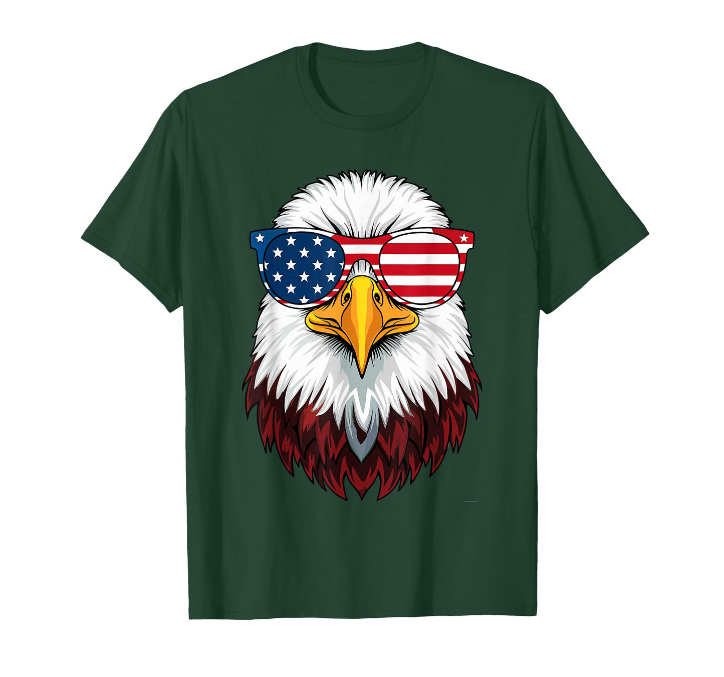 American Flag Patriotic Eagle Shirt Men Boys 4th of July T-Shirt