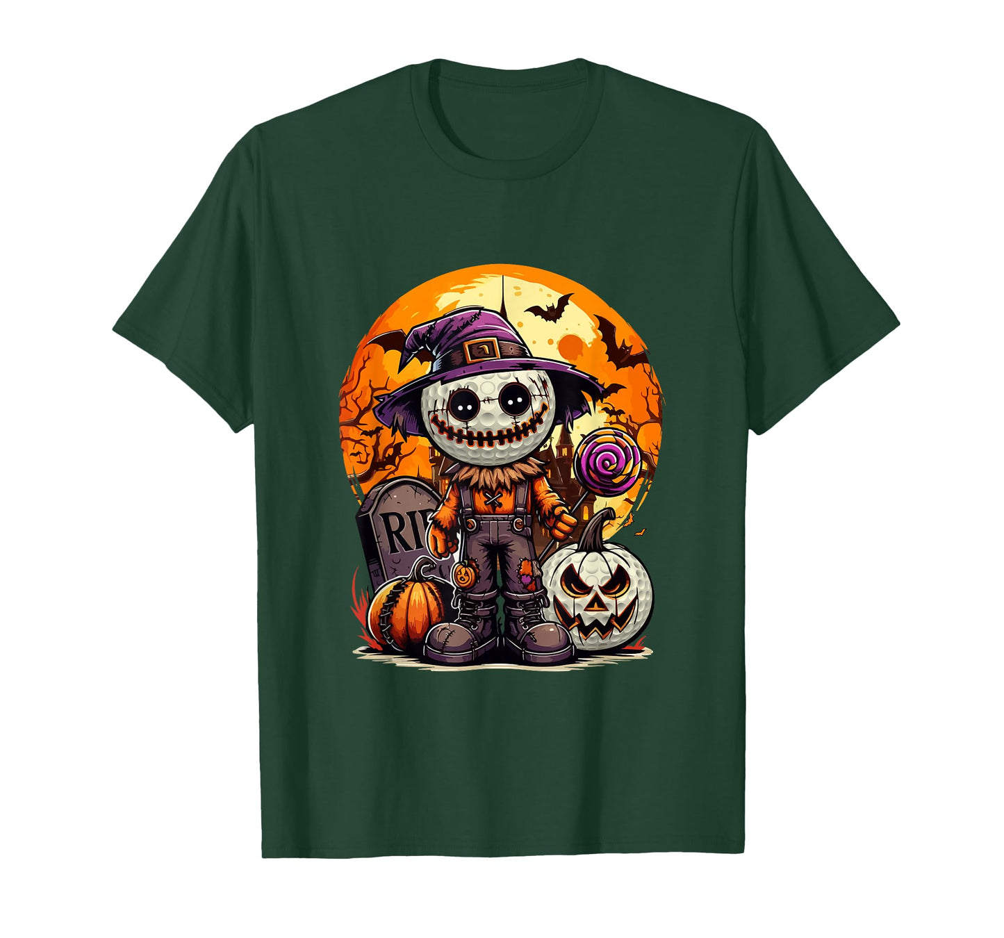 Horror Golf Balls Costume Halloween Player Fan Family T-Shirt