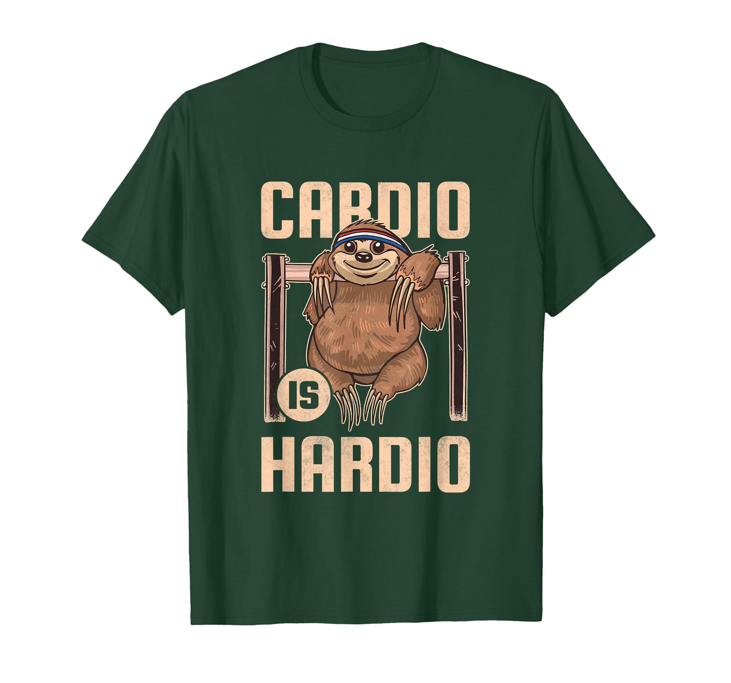 Cardio is Hardio, Sloth Fitness T-Shirt