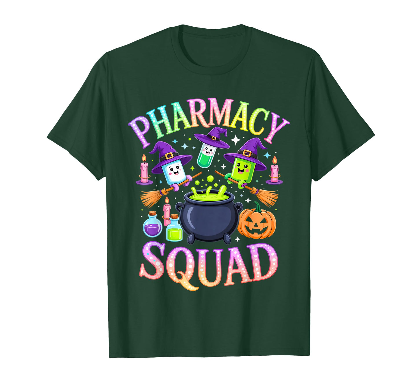 harmacy Squad Halloween Outfit with Witch Potions Pumpkin T-Shirt