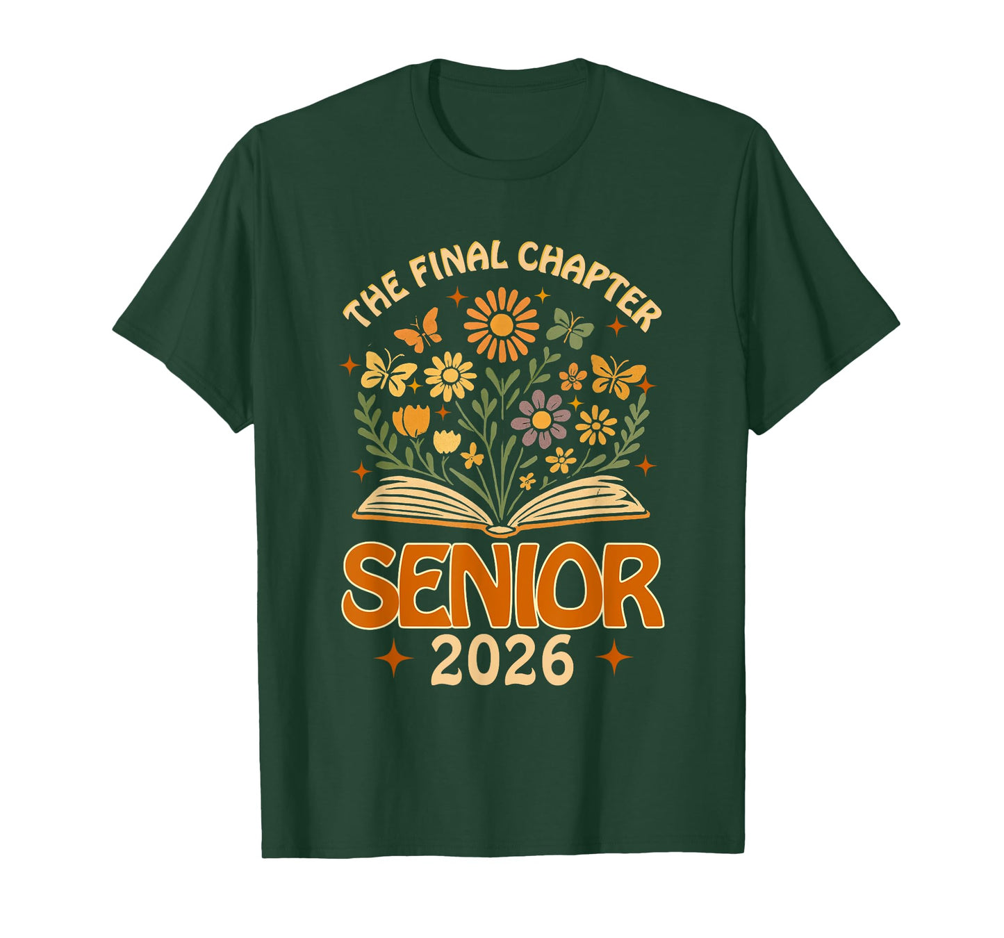 Senior 2026 Final Chapter Retro Book Lover Last First Day T-Shirt