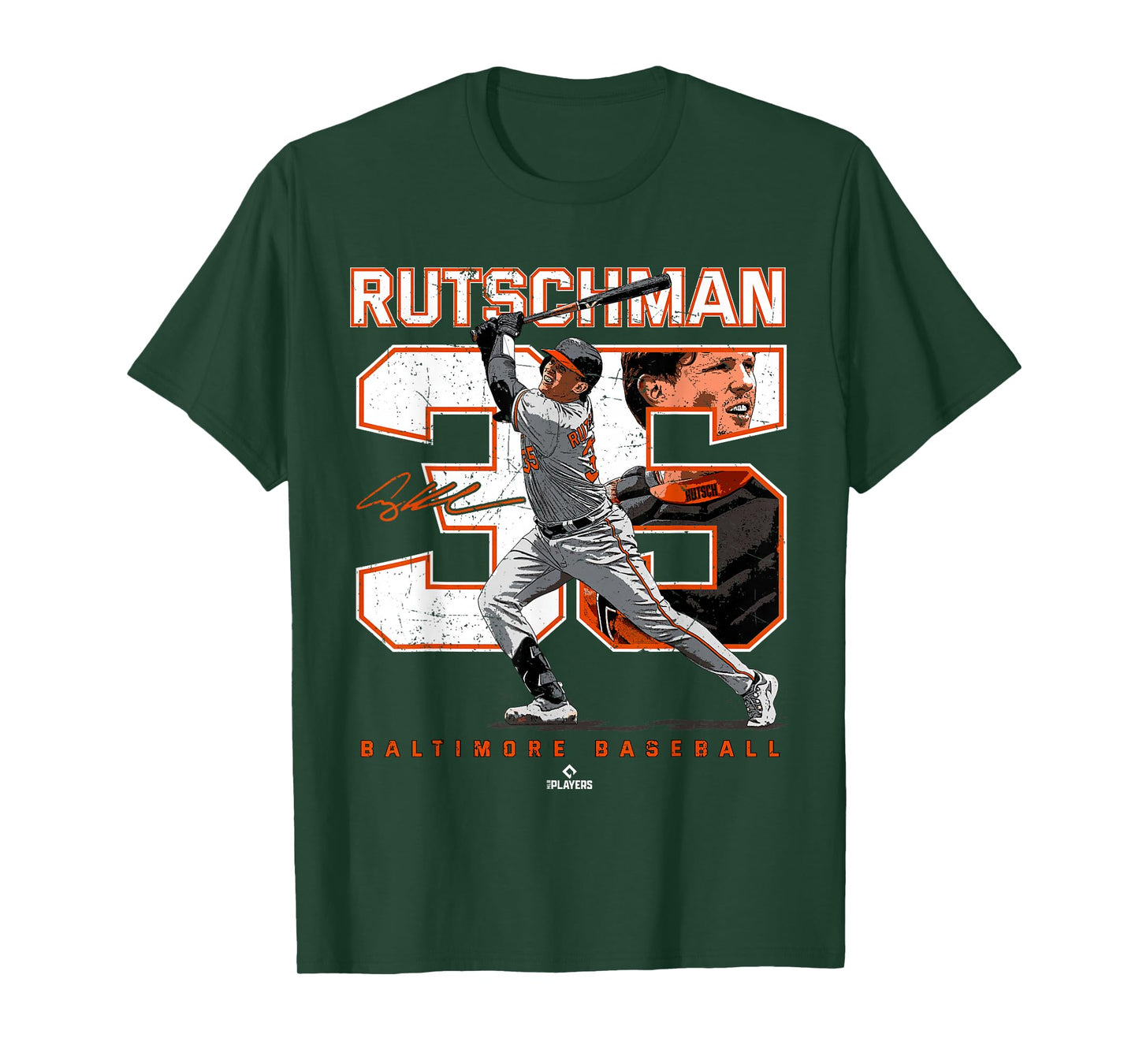 Number and Portrait Adley Rutschman Baltimore T-Shirt