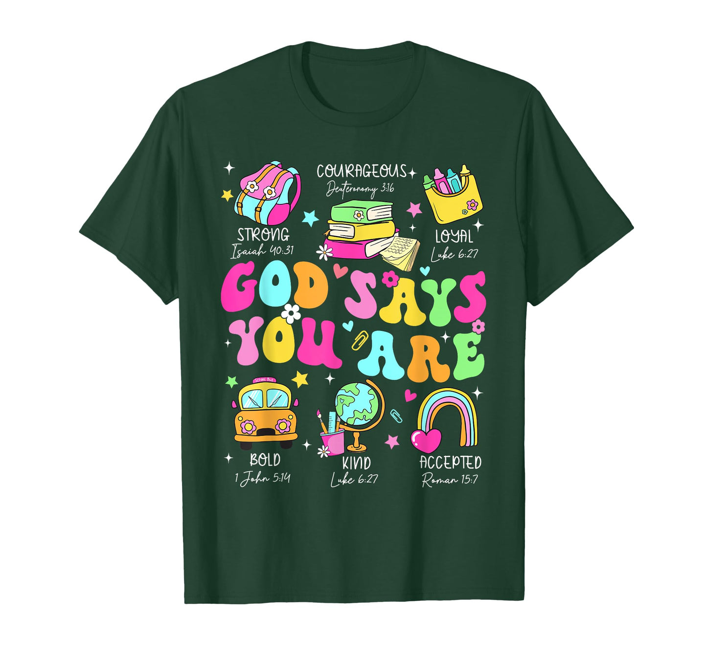 Groovy God Says You Are Teacher Student Christian Men Women T-Shirt