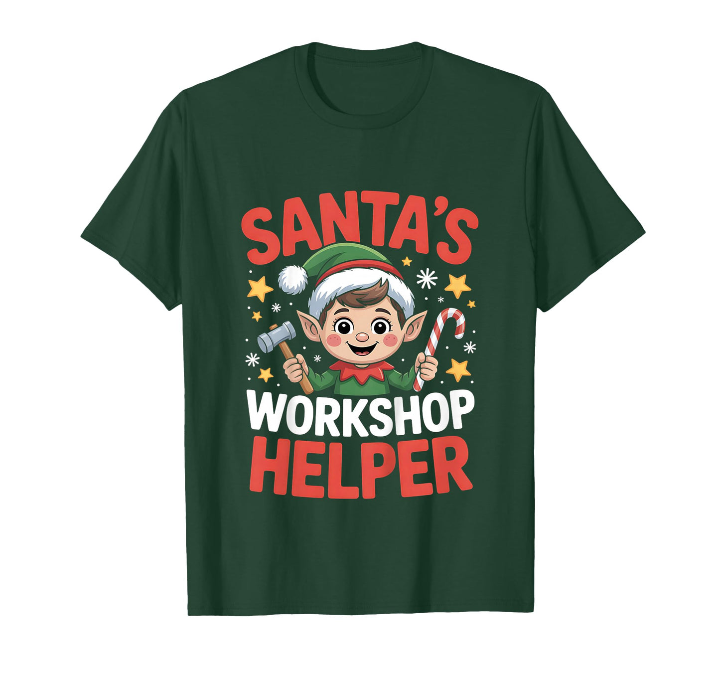 Santa’s Workshop Helper Elf Cute Christmas Kids T-Shirt