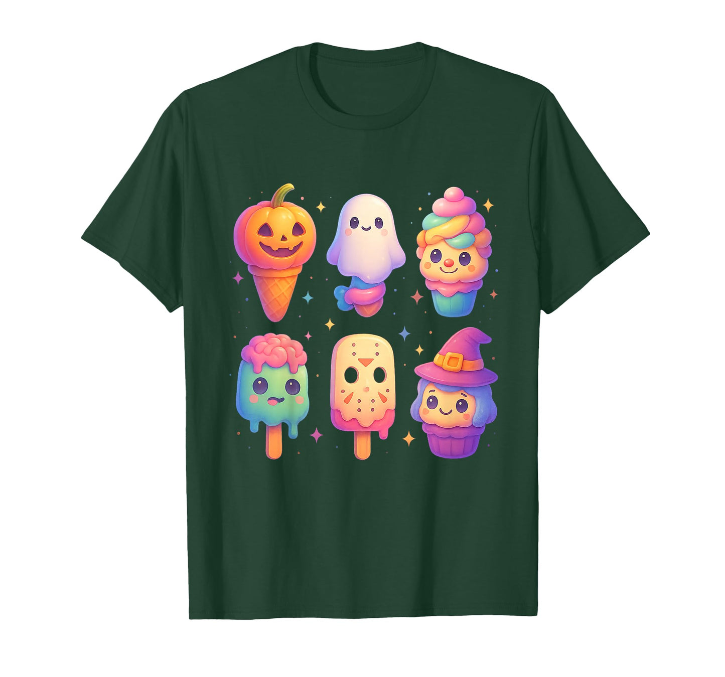 Kawaii Anime Halloween Sweet Monster Ice Cream Pops Candy T-Shirt