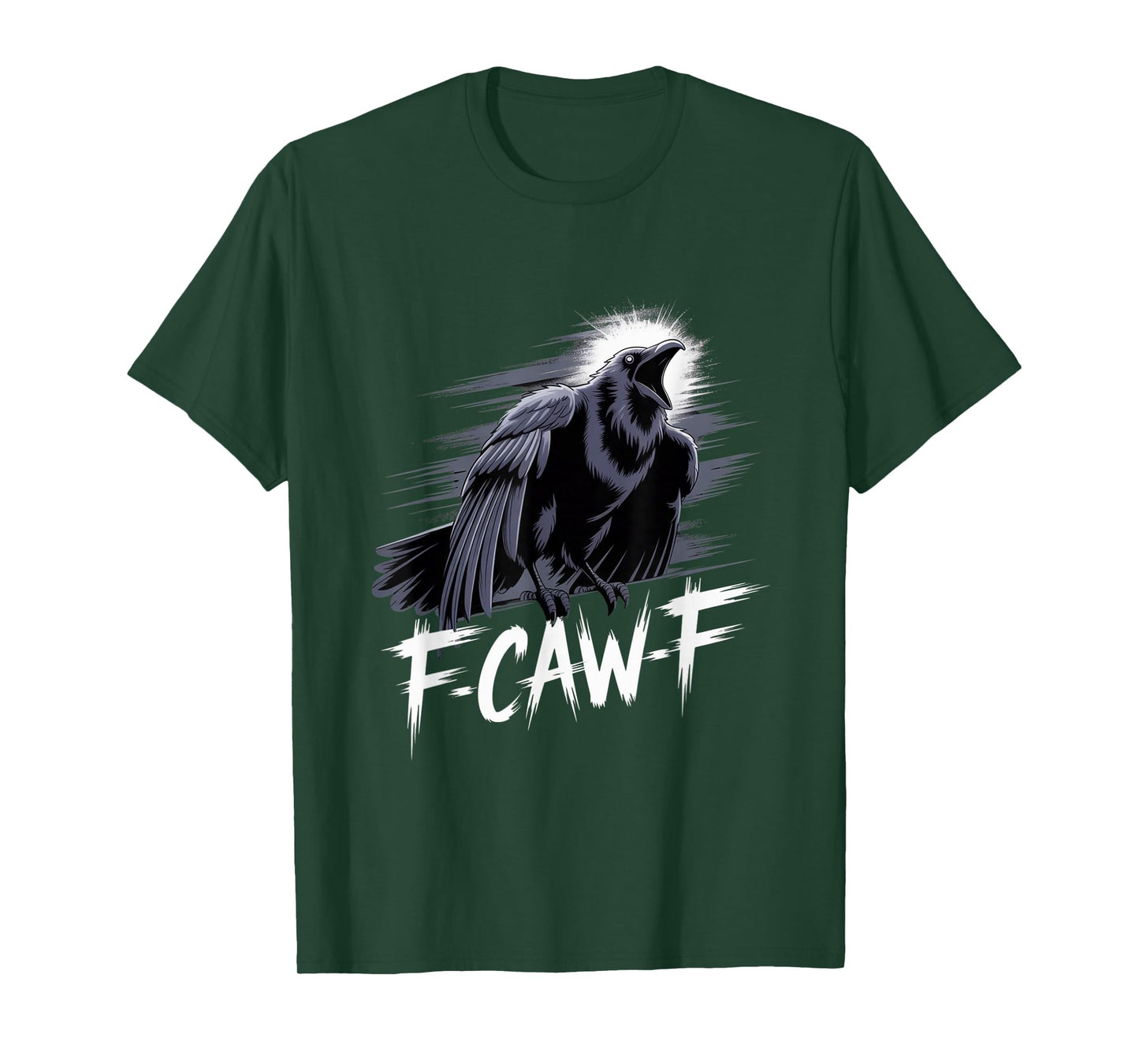 F-Caw-F Crow Funny Gothic Moon Black Bird Halloween T-Shirt