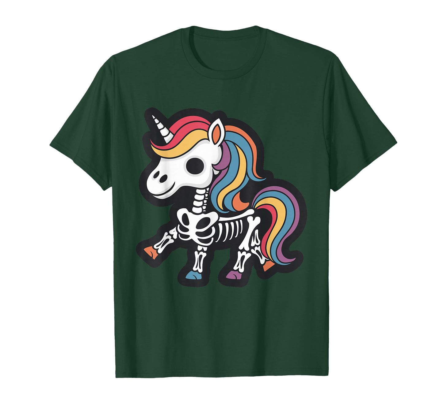 Funny Skeleton Unicorn Lovers Spooky Halloween Costume Girls T-Shirt