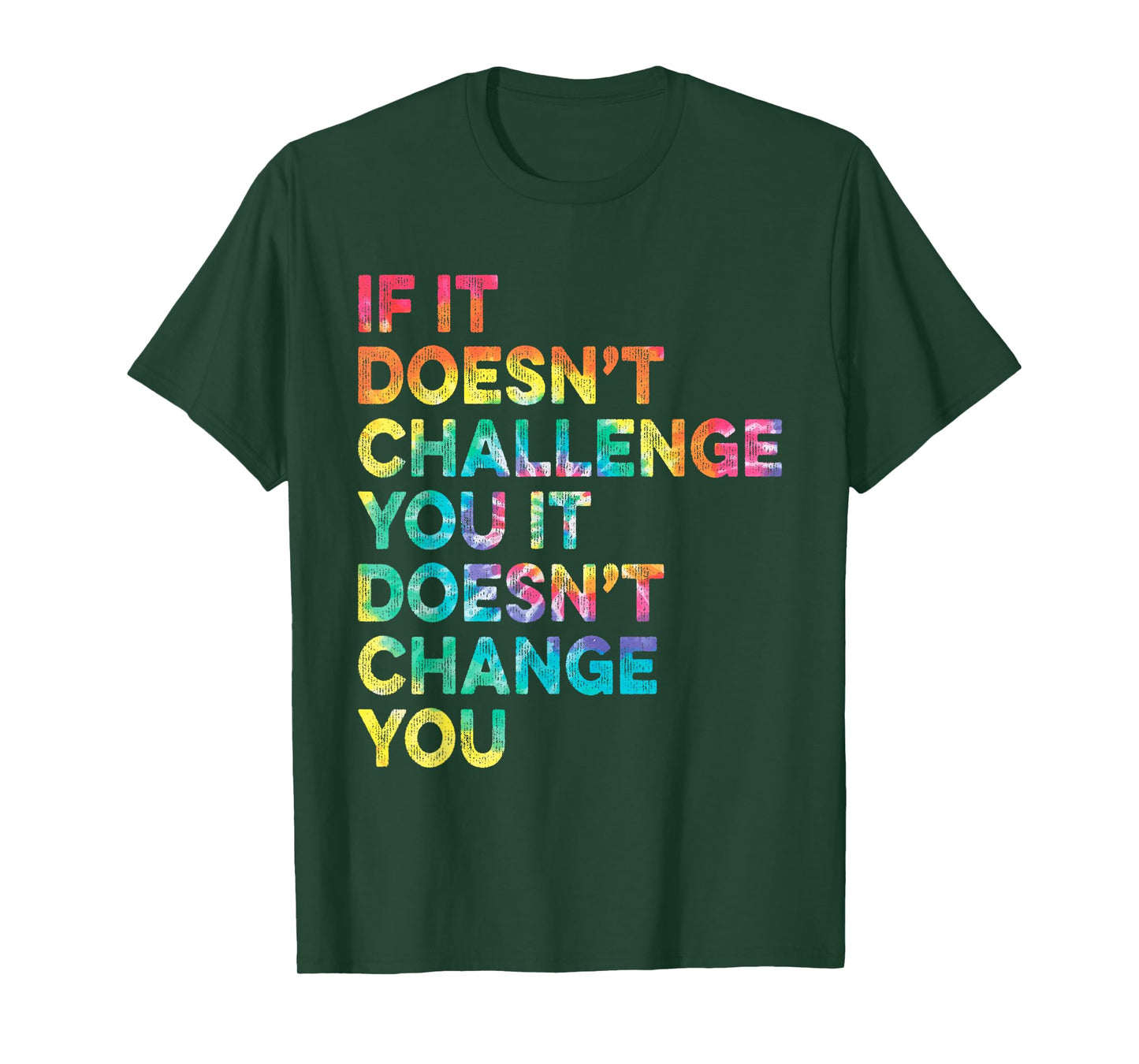 If It Doesn't Challenge You Inspirational Motivational Quote T-Shirt