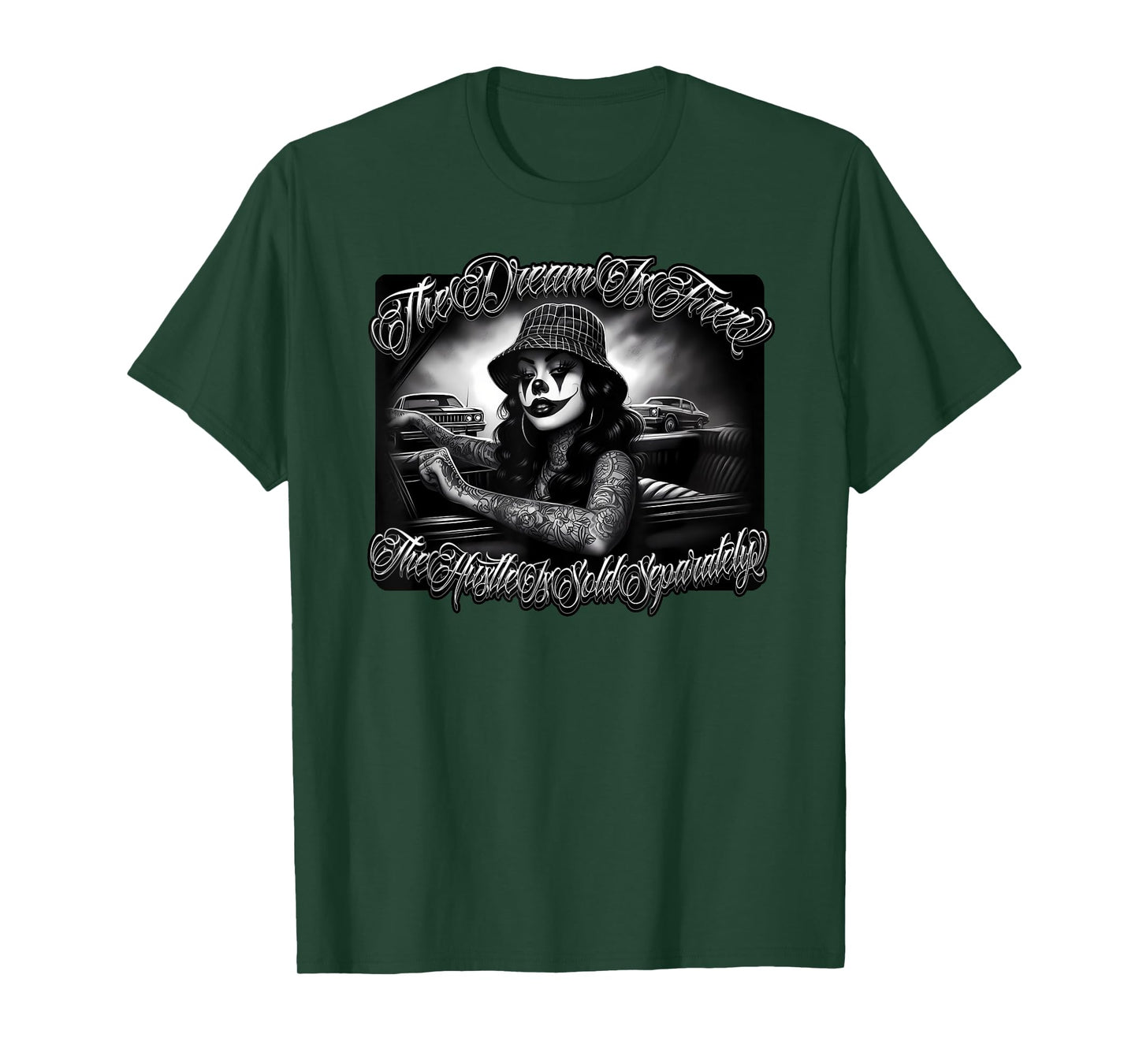 OG Payasa Chicana Low Rider Car Cholo Clown Latino Mexican T-Shirt