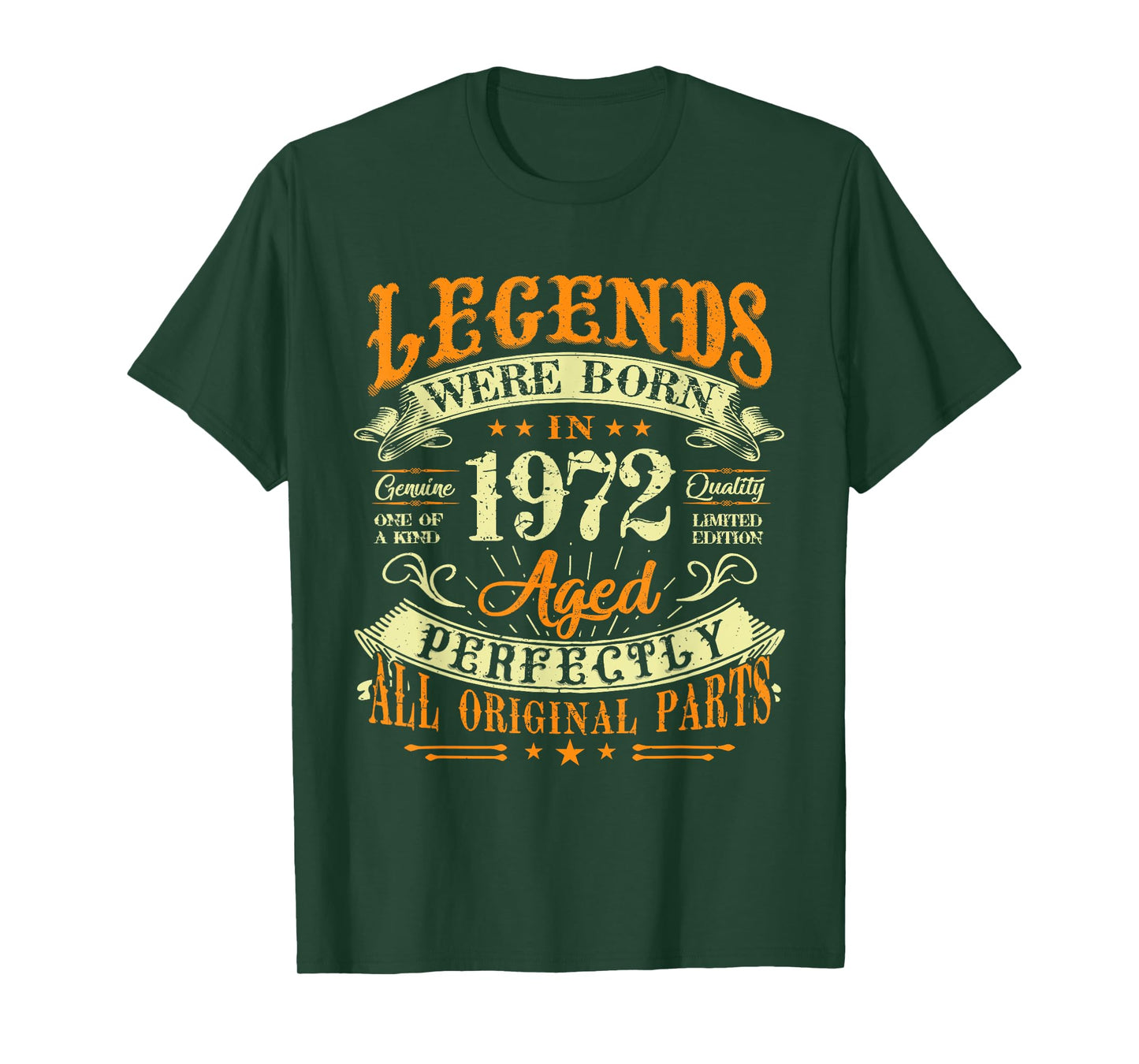 53th Birthday Vintage Legends Born In 1972 53 Years Old T-Shirt
