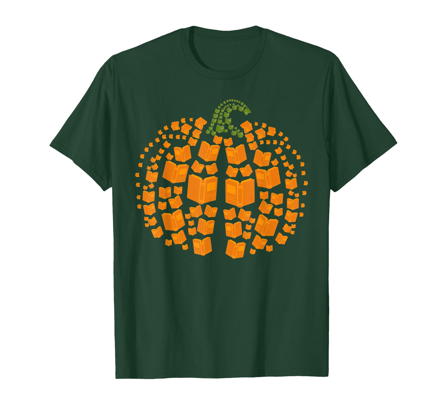 Vintage Book Pumpkin Autumn Fall Librarians Bookworm Teacher T-Shirt
