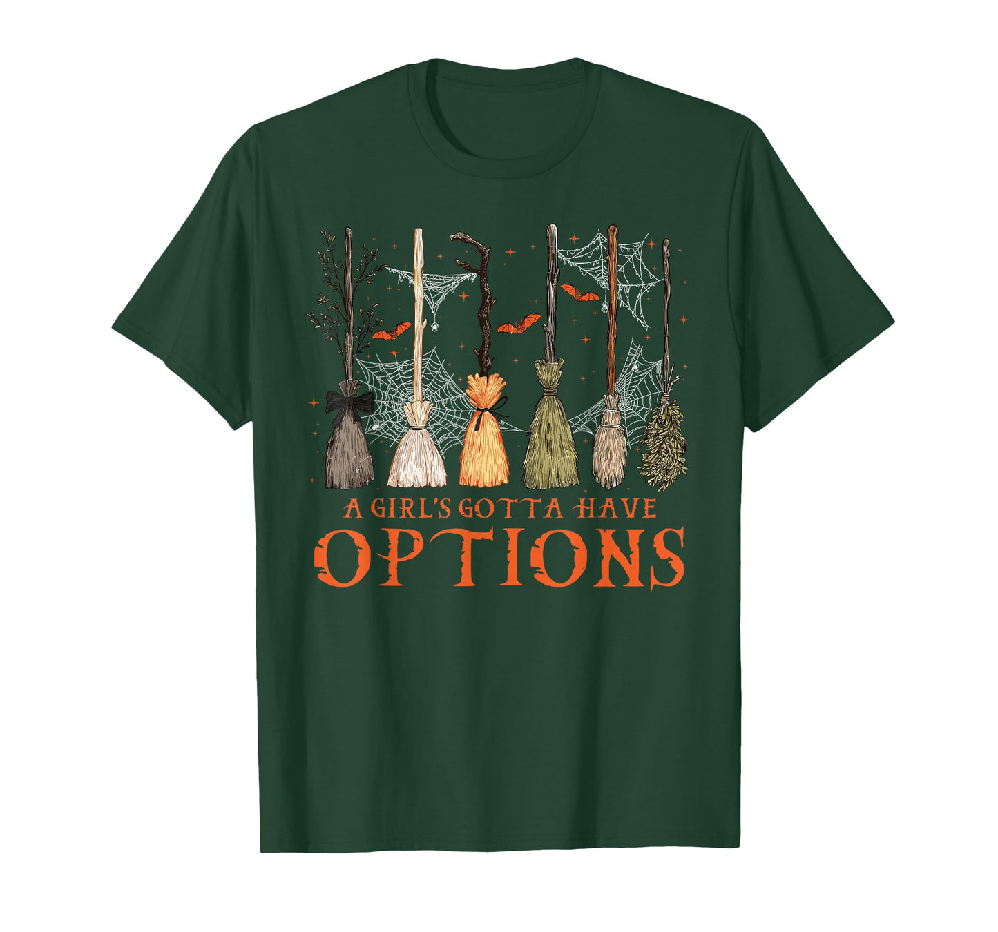 Retro A Girl’s Gotta Have Options Spooky Witches Halloween T-Shirt