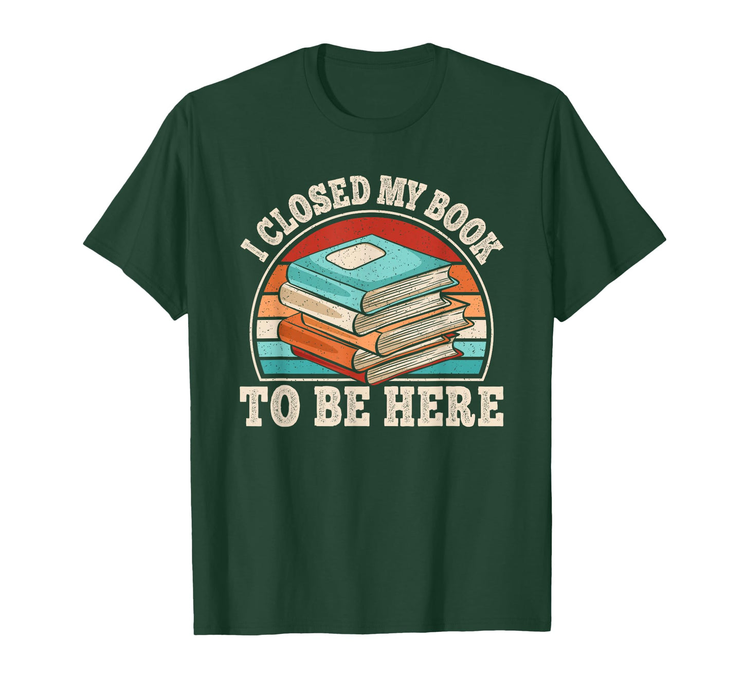 I Closed My Book To Be Here Reading Retro Bookworm Men Women T-Shirt