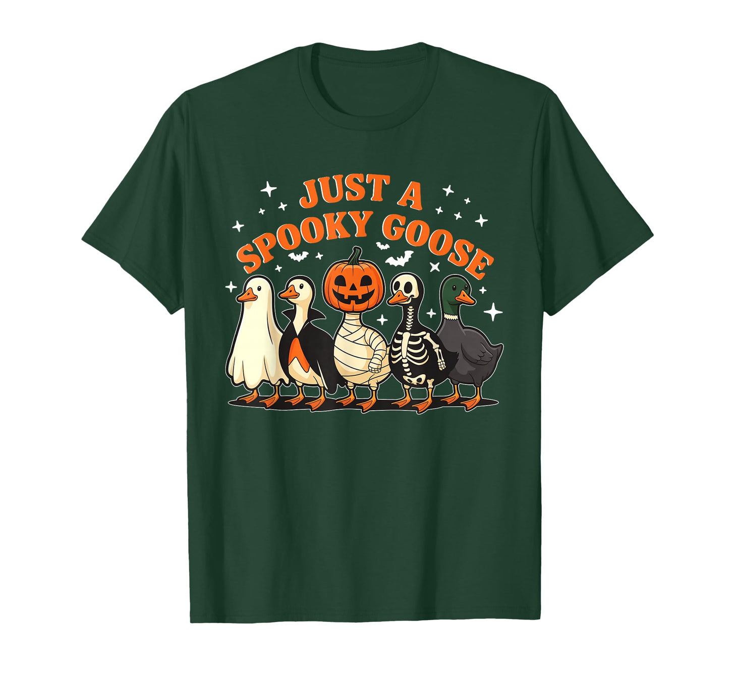 Just A Spooky Goose Halloween Silly Goose Funny Halloween T-Shirt