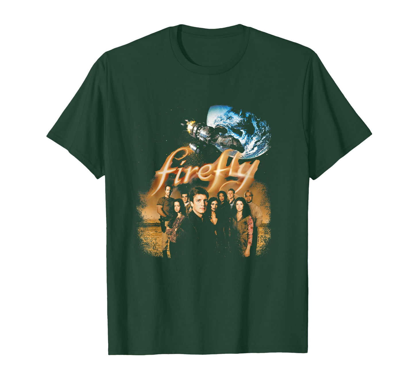 Firefly Iconic Group Shot Retro Vintage Big Chest Poster T-Shirt