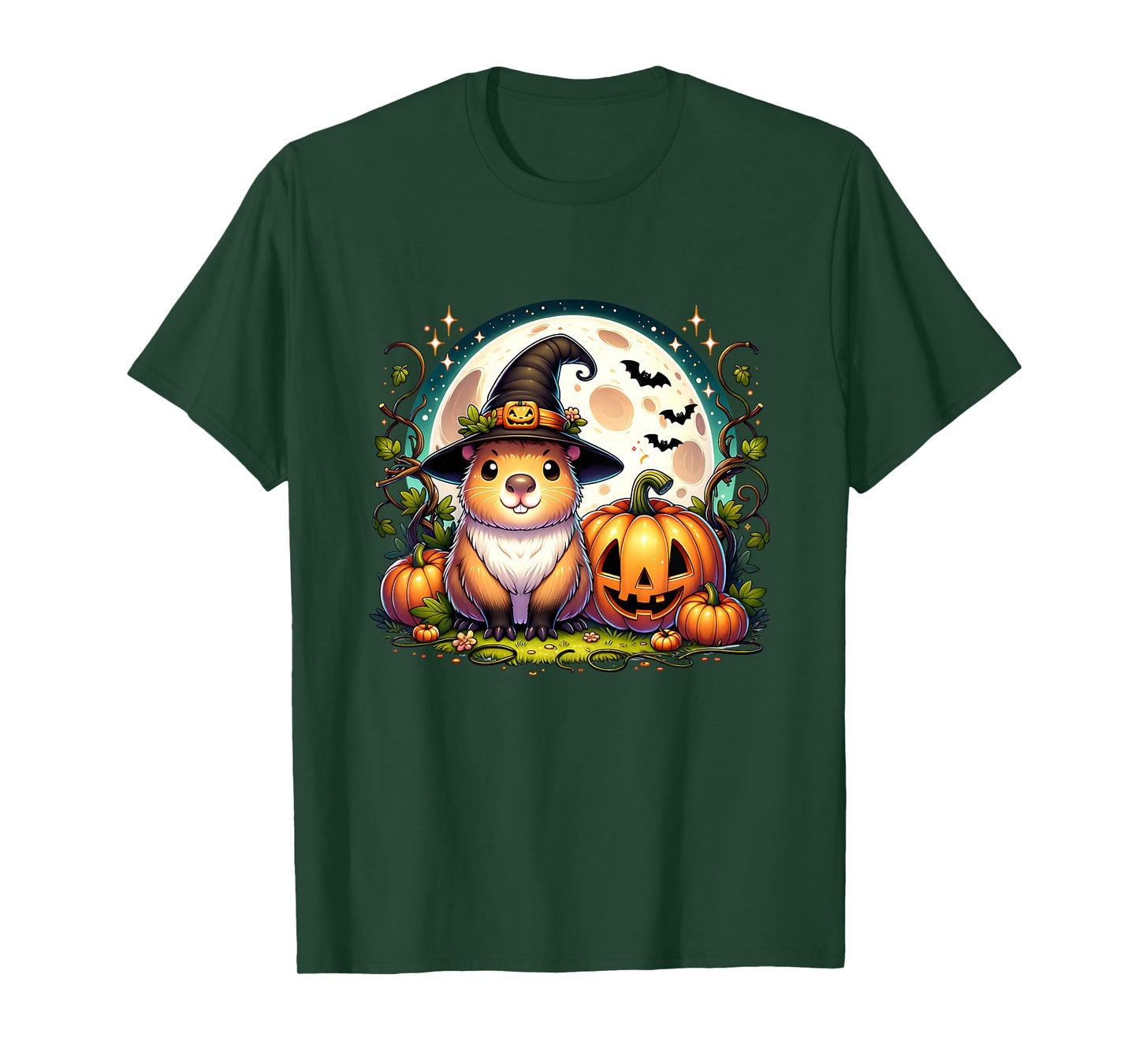 Halloween Capybara Witch T-Shirt