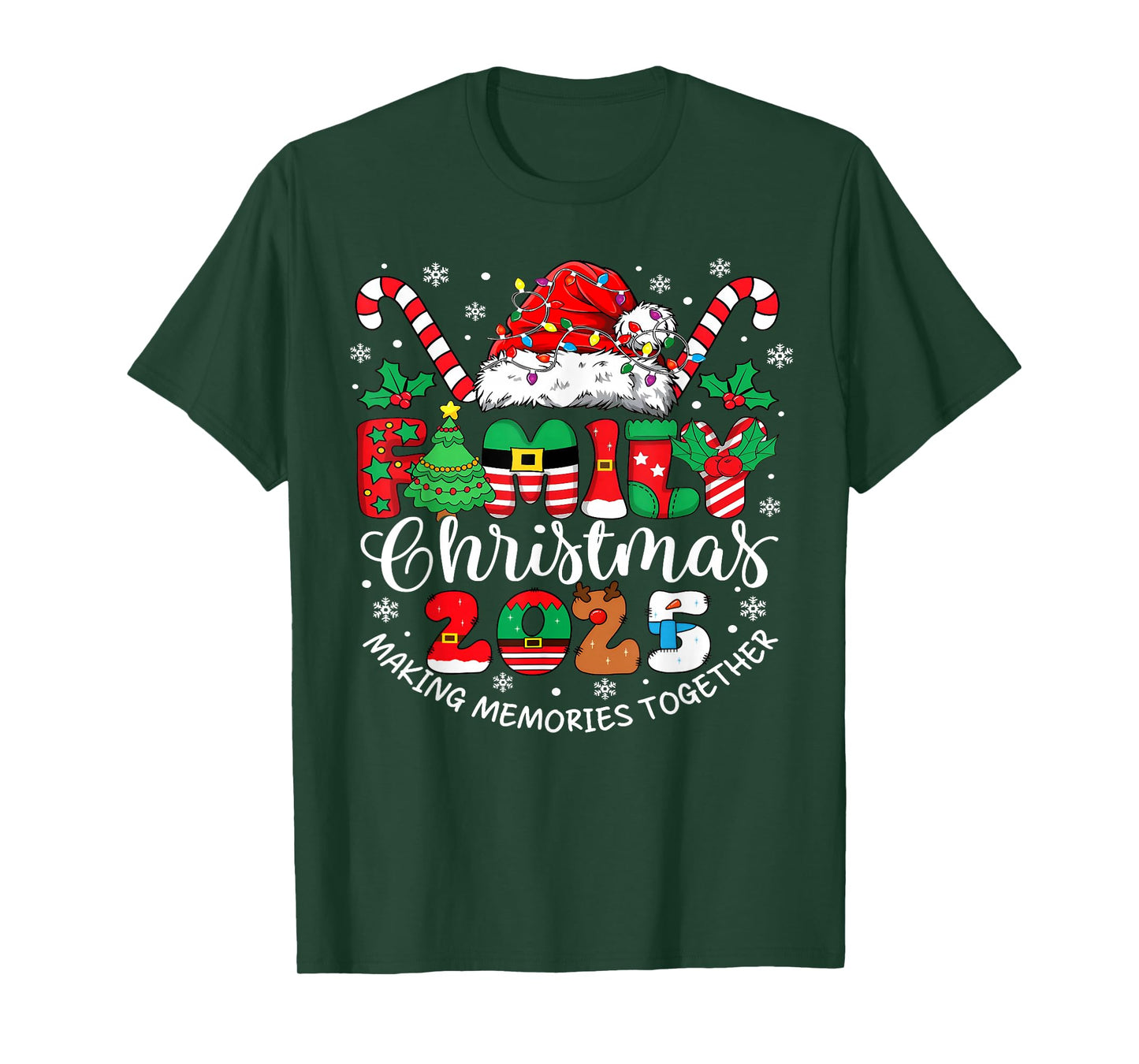 Family Christmas 2025 Making Memories Together Xmas Holiday T-Shirt