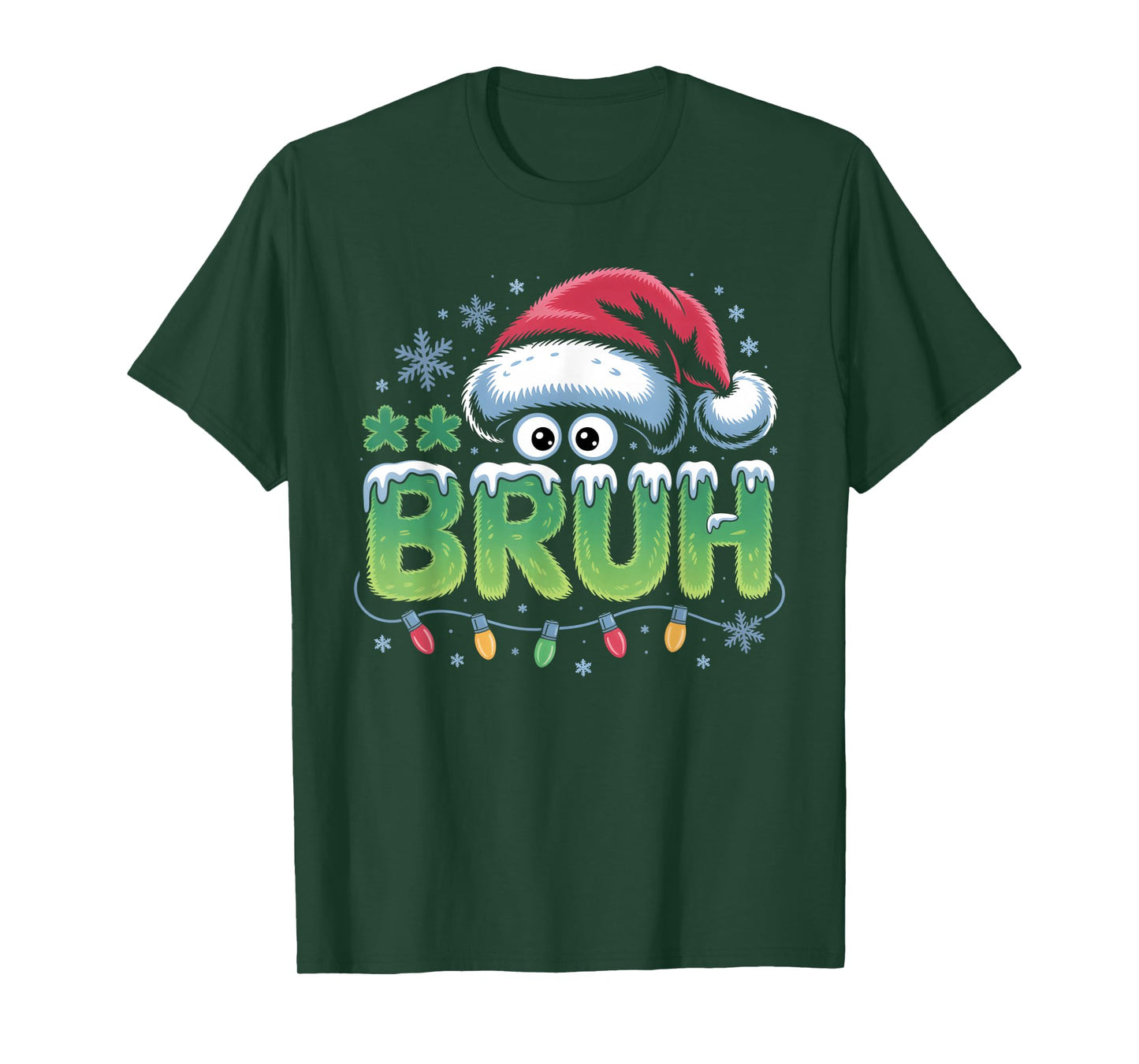 Bruh Christmas Kids Teens Boys Funny Christmas Humor Meme T-Shirt