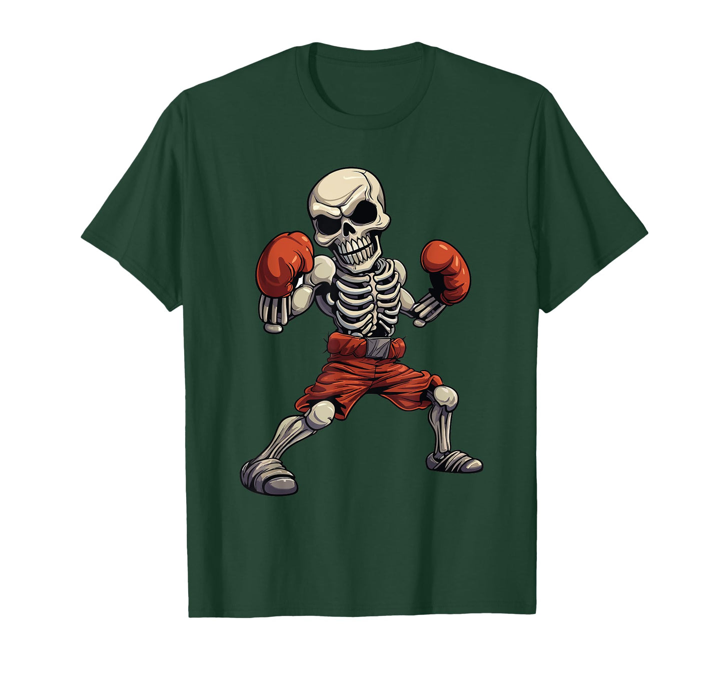 Kickboxing Skeleton Funny Kickboxer Boxing T-Shirt
