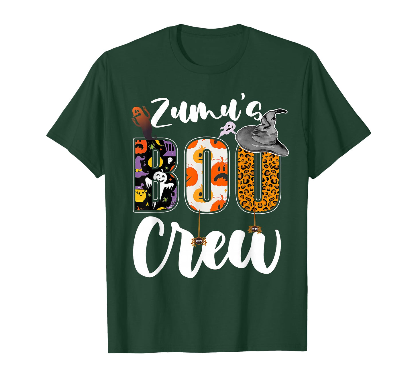 Zumu's Boo Crew Halloween Grandma Grandkids Matching T-Shirt