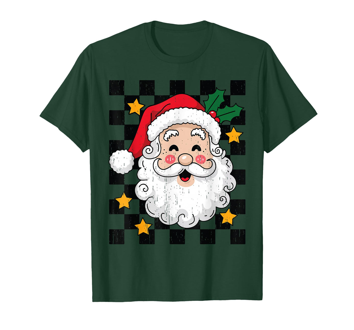 Cute Santa Claus Face Christmas Funny Old Fashioned Xmas T-Shirt