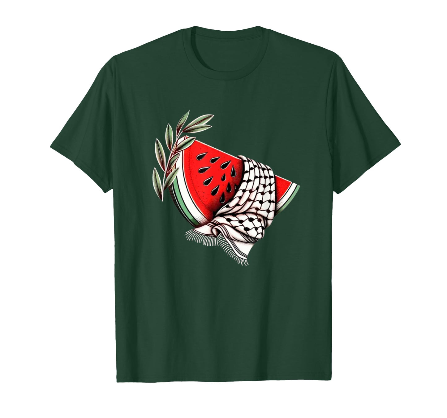 Palestine Watermelon Keffiyeh Palestinian Solidarity T-Shirt