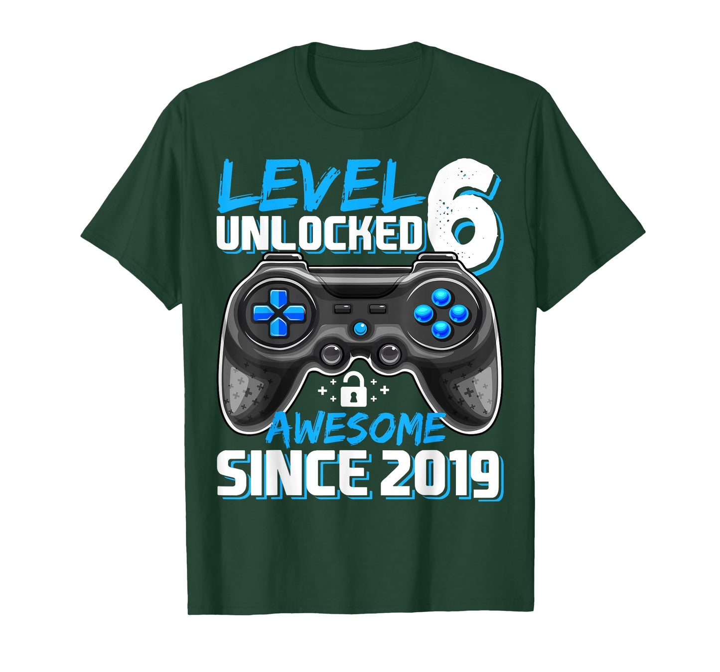 6th Birthday Boy Level 6 Gamer 6 Year Video Game Party T-Shirt