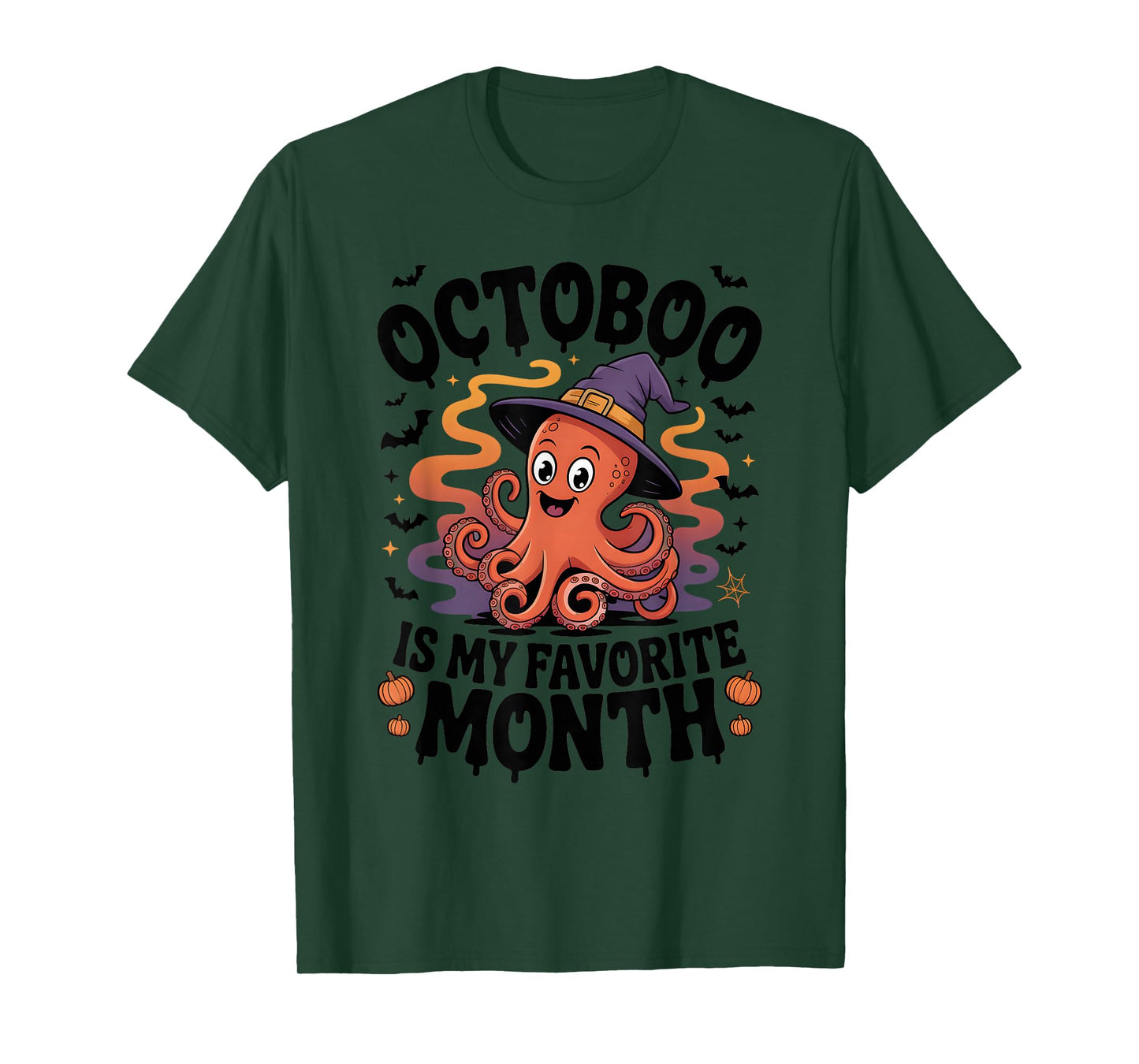 Octoboo is My Favorite Month Funny Halloween Octopus T-Shirt