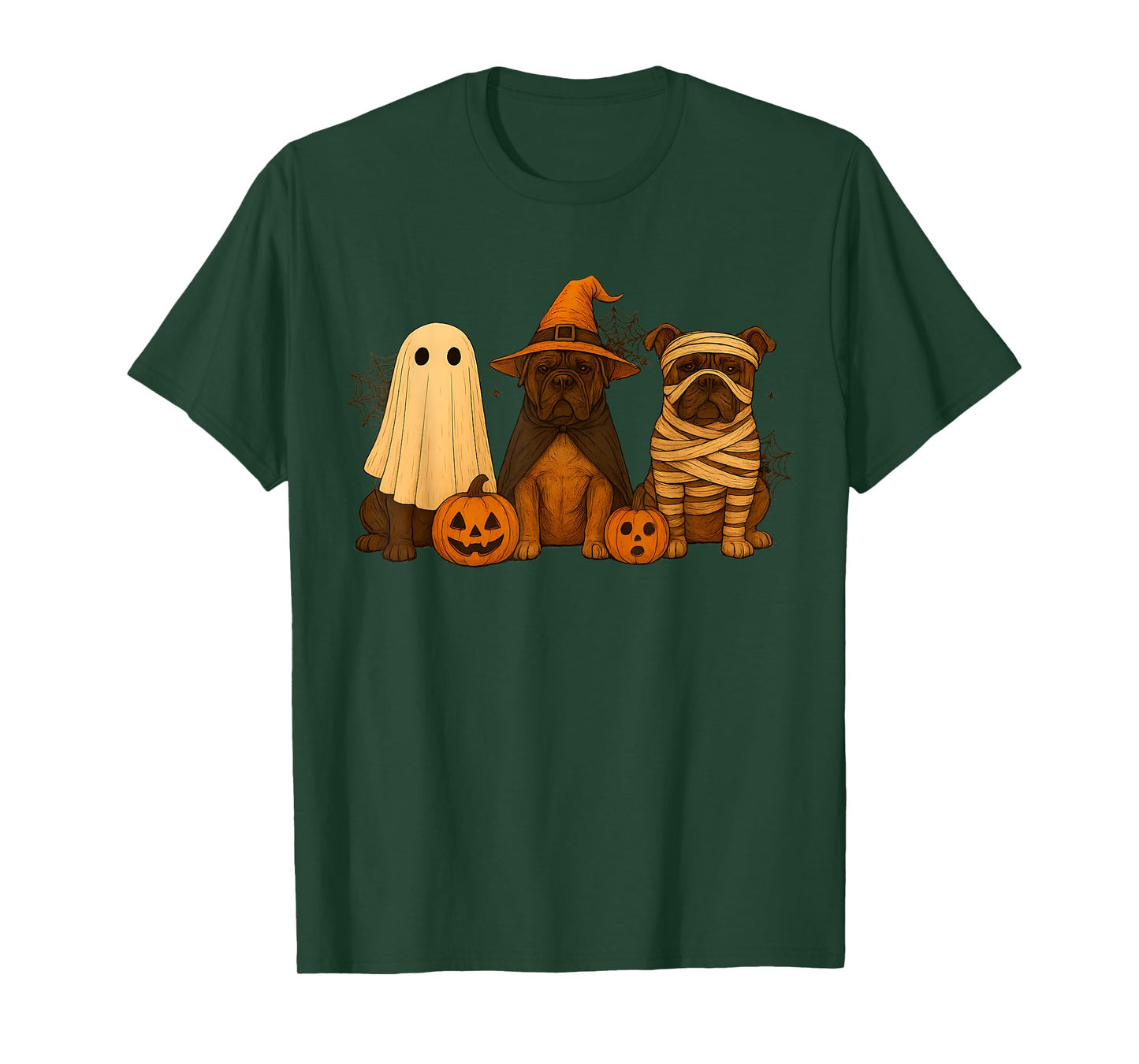 Retro Cane Corso Witch Scary Halloween Pumpkin Women Men Kid T-Shirt