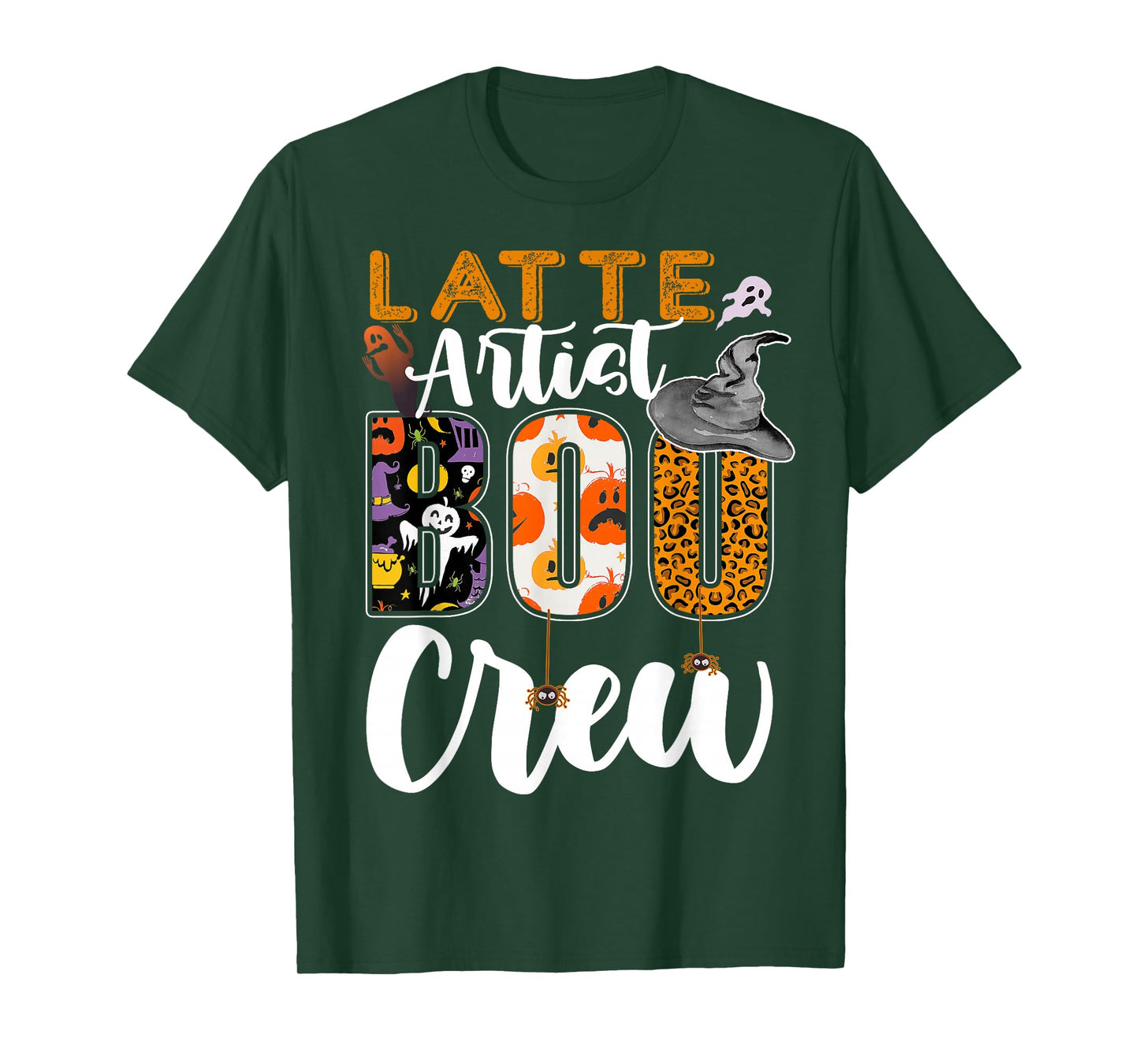 Latte Artist Boo Crew Halloween Match Barista T-Shirt