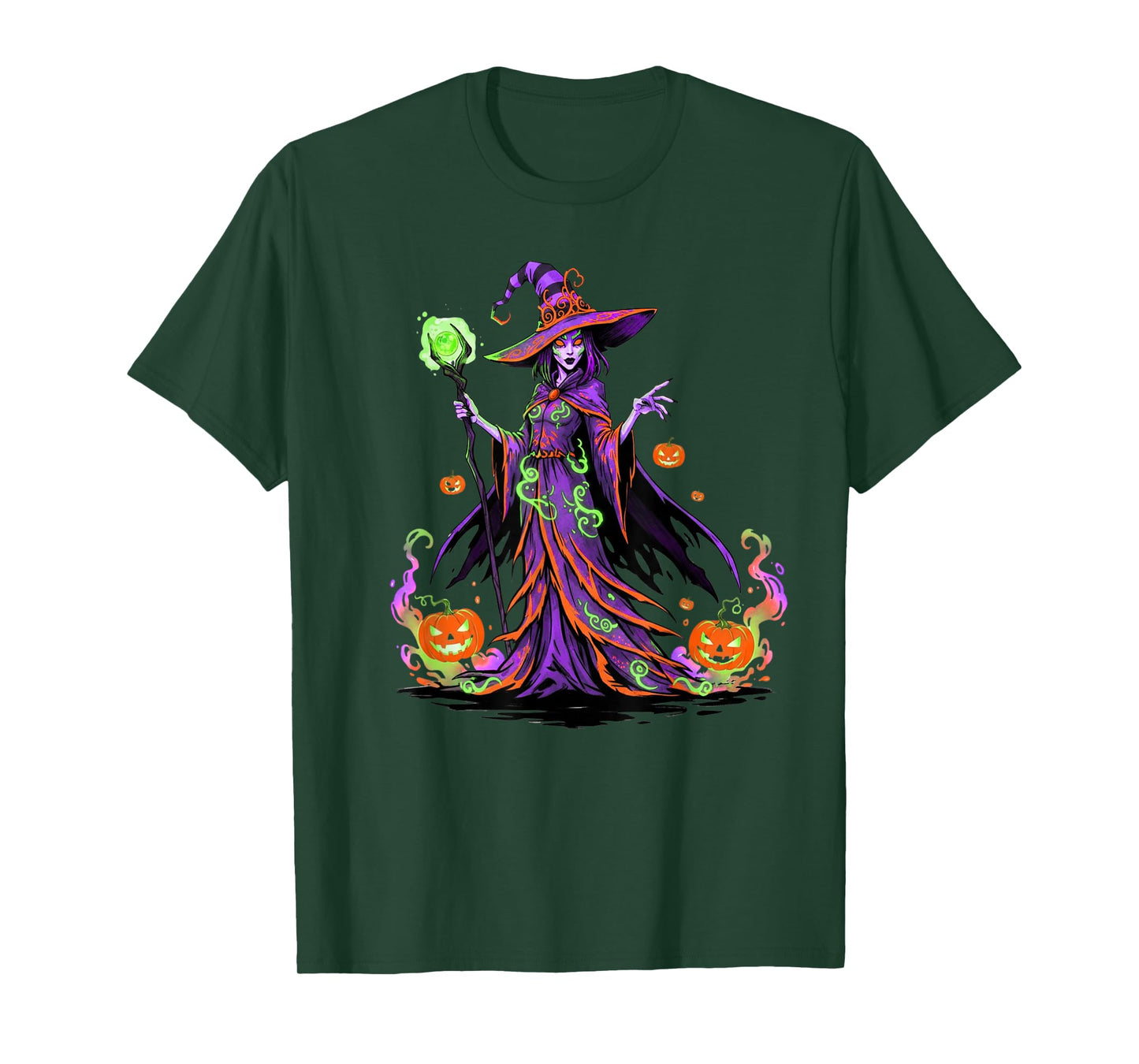 Funny Vintage Wicked Halloween Witch Design Men Women Kids T-Shirt