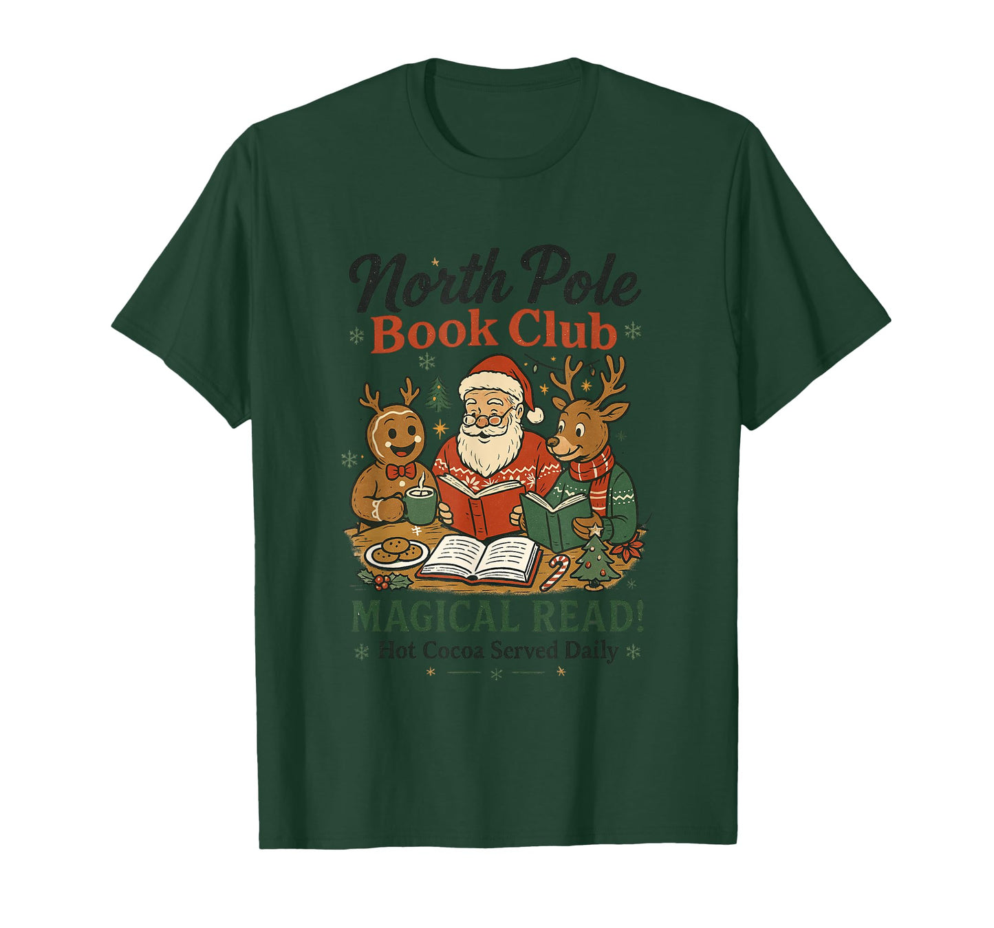 North Pole Book Club Magical Read Hot Cocoa T-Shirt