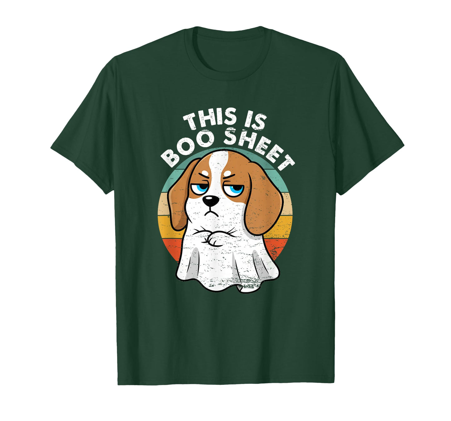 This is Boo Sheet Beagle Dog Retro Halloween Funny Dog T-Shirt