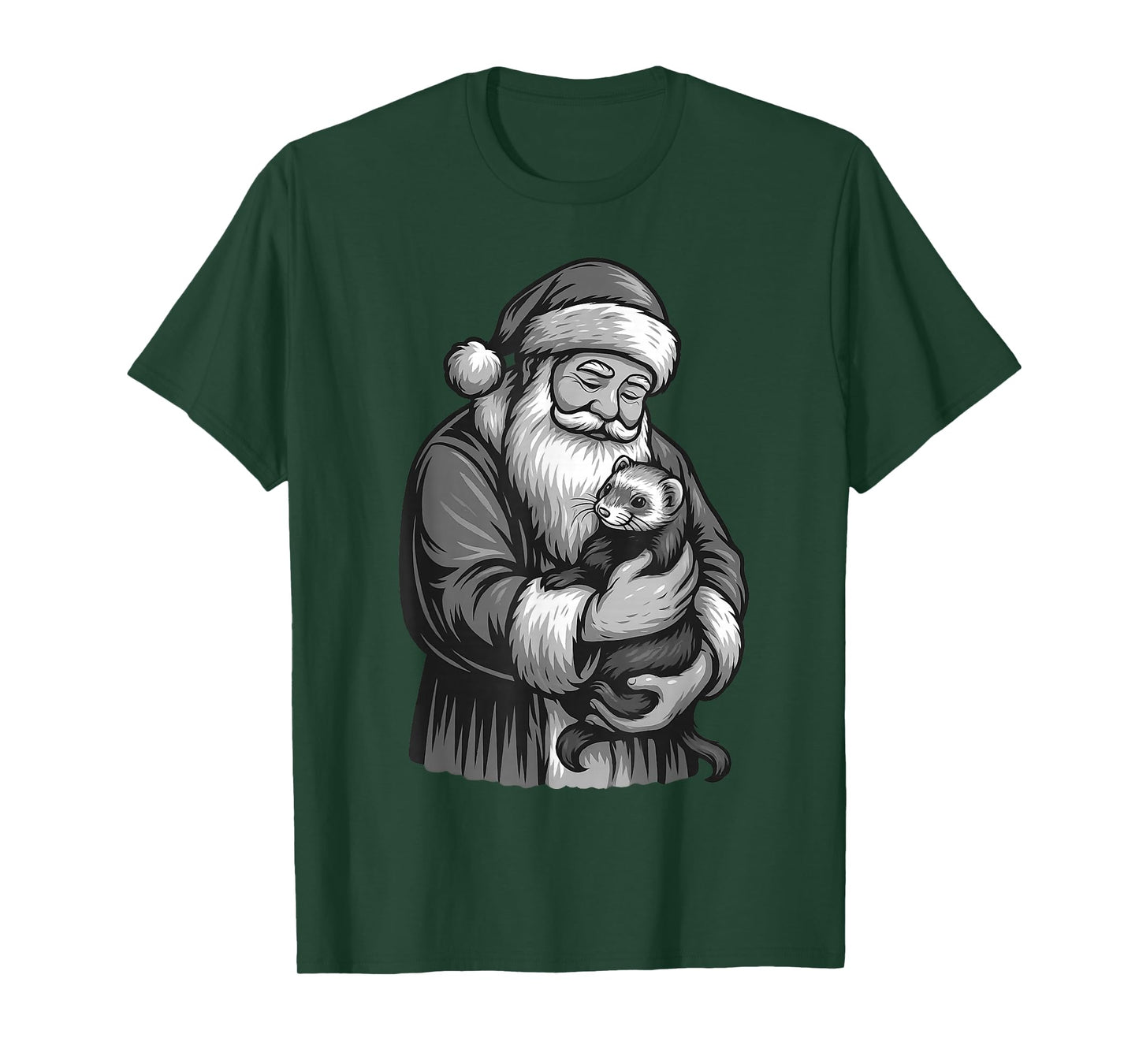 Ferret Santa Claus Christmas Pet Lover T-Shirt