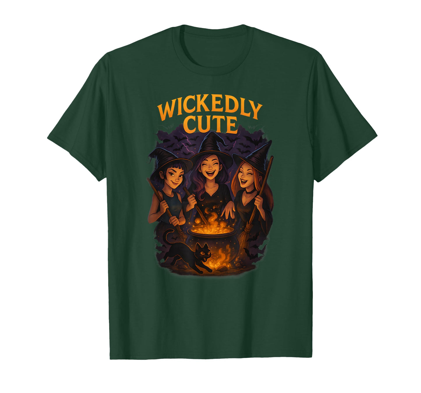 Wickedly Cute Witch Design – Funny Magical Halloween Spooky T-Shirt