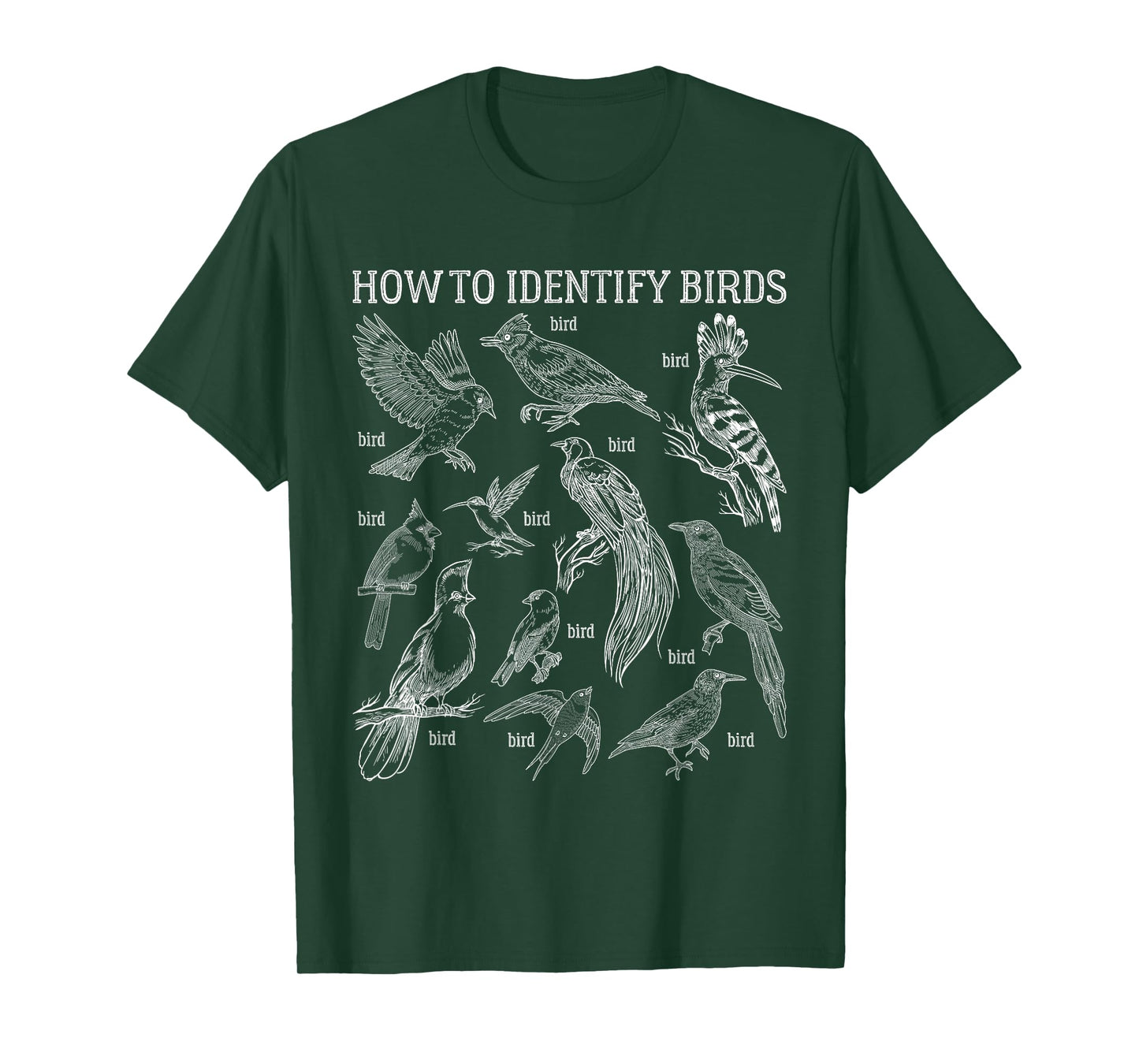 How To Identify Birds Funny Birds Lover Nature Ornithologist T-Shirt