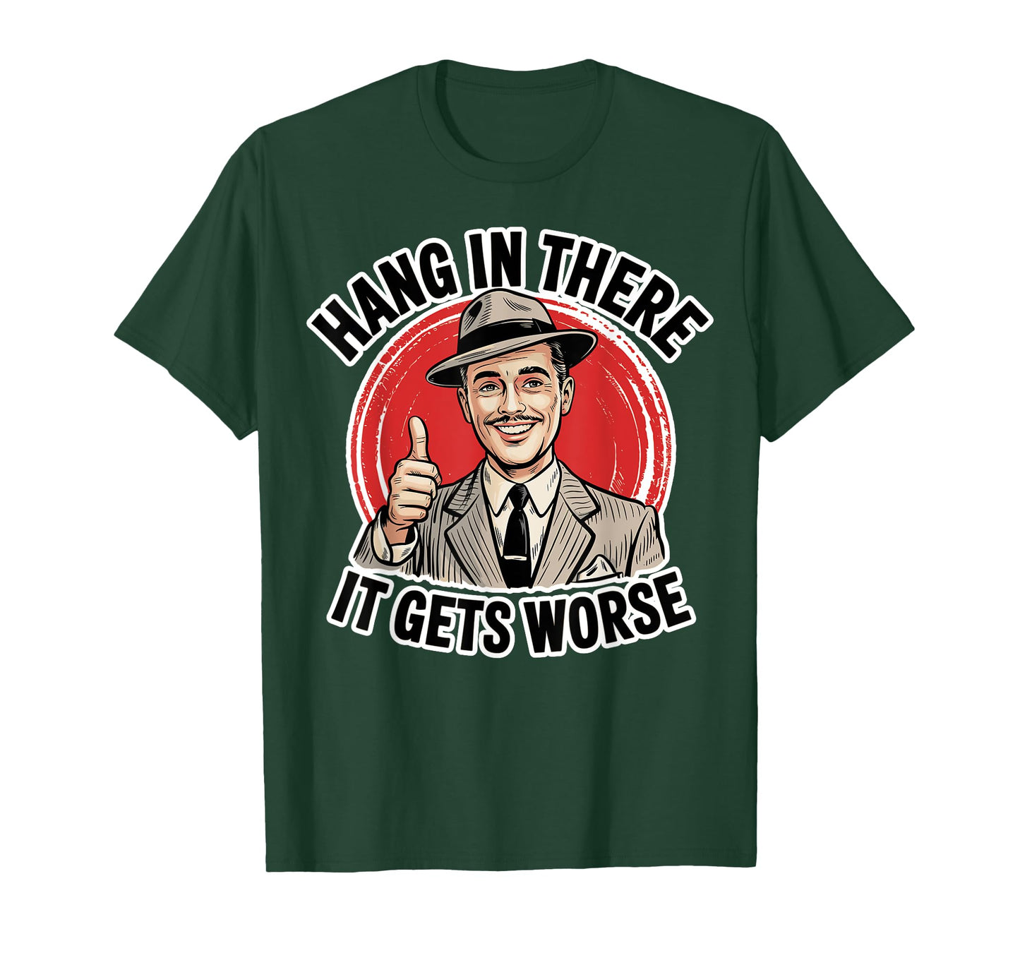 Retro Sarcastic Humor Dread Cartoon Dark Funny T-Shirt